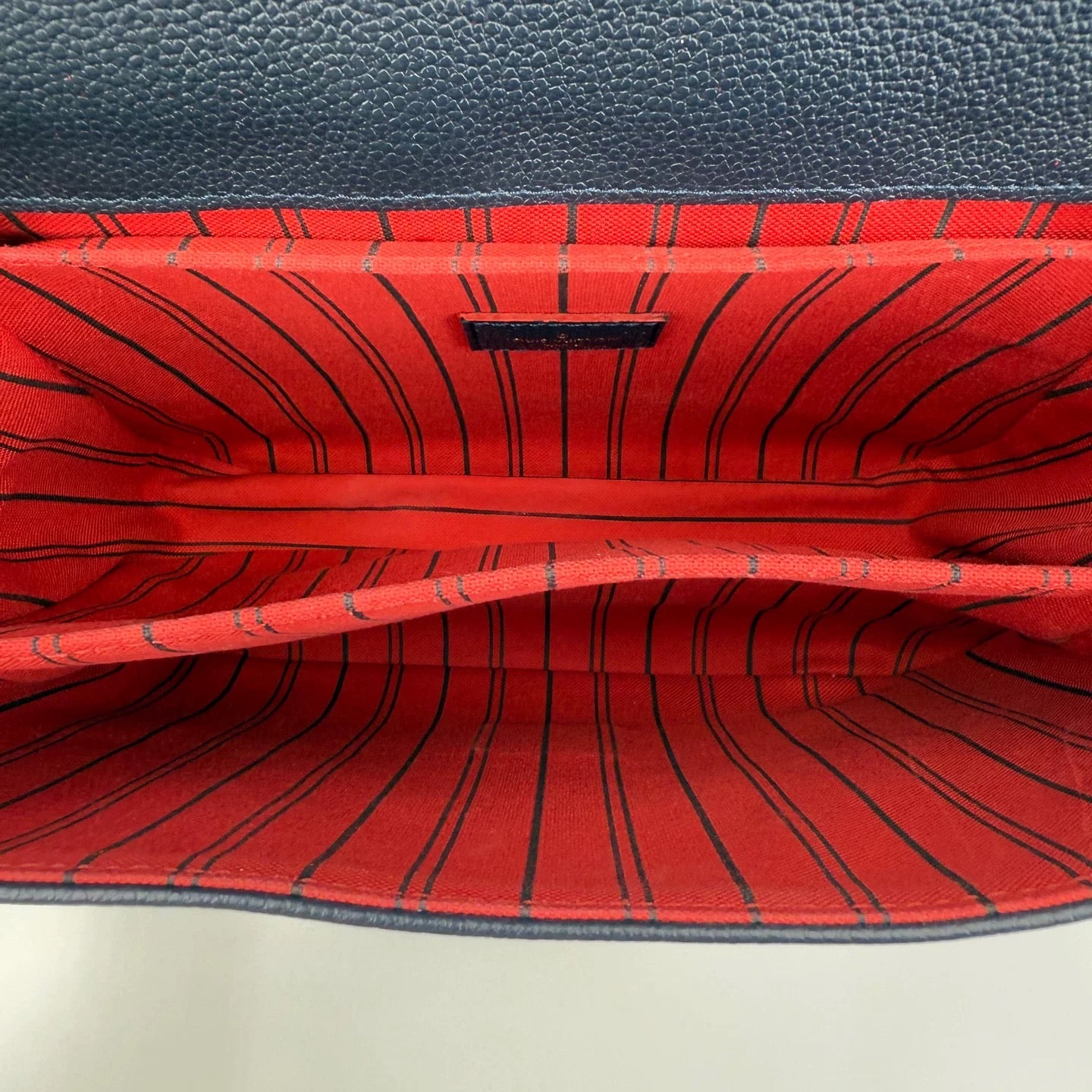 PRE-ORDERED Preloved Louis Vuitton Navy Blue/Red Monogram Empreinte Leather Pochette Metis DU3158