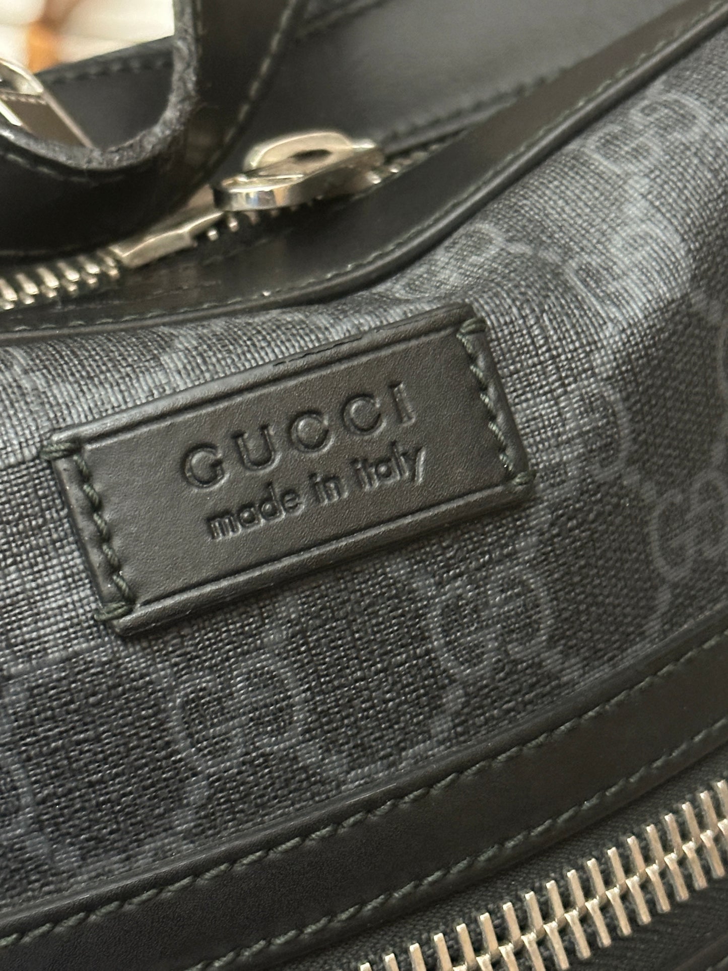 PRELOVED LIMITED EDITION Black Gucci GG Supreme Night Courrier Backpack