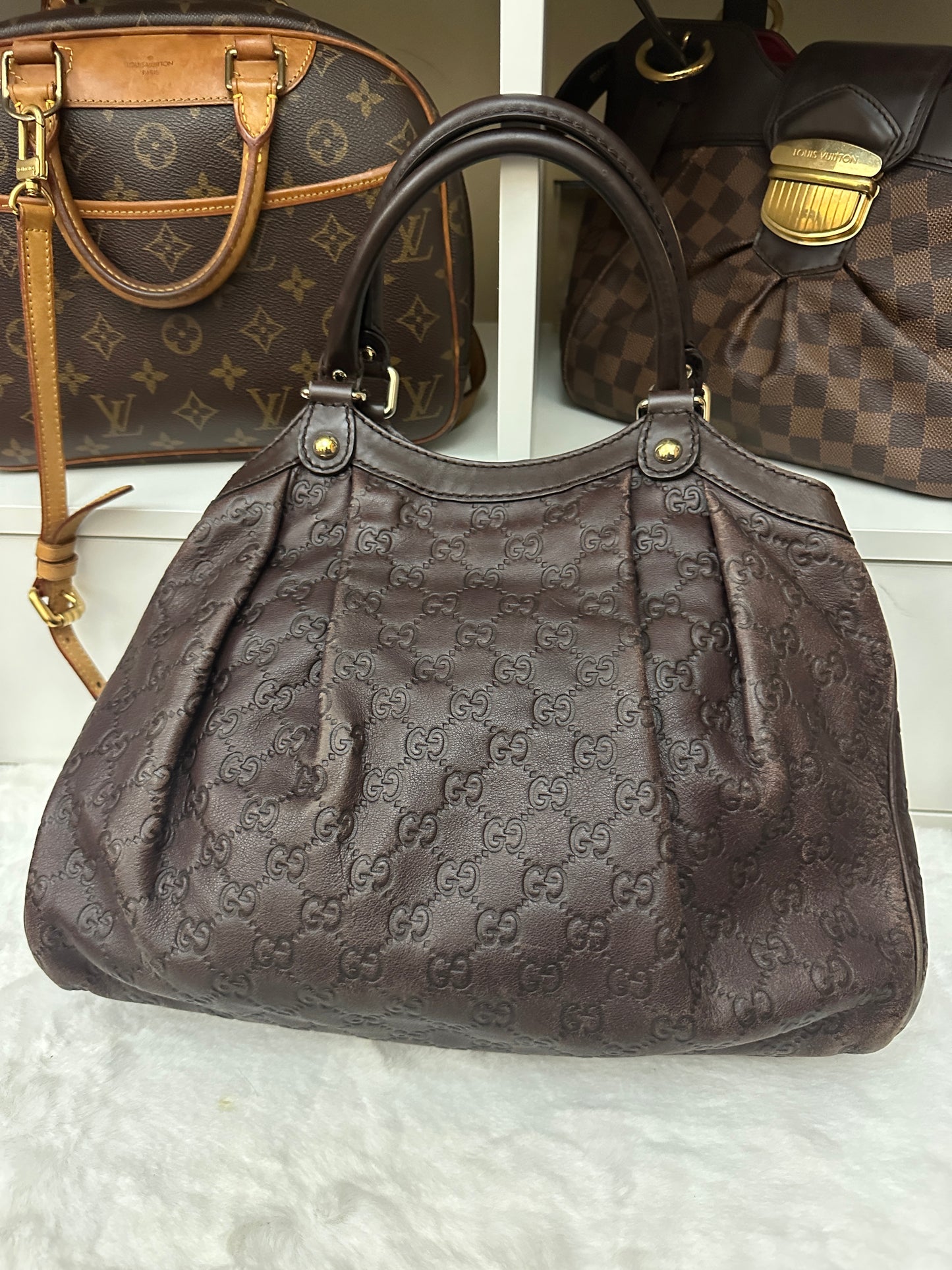 PRELOVED Gucci Dark Brown Guccissima Leather Sukey Tote