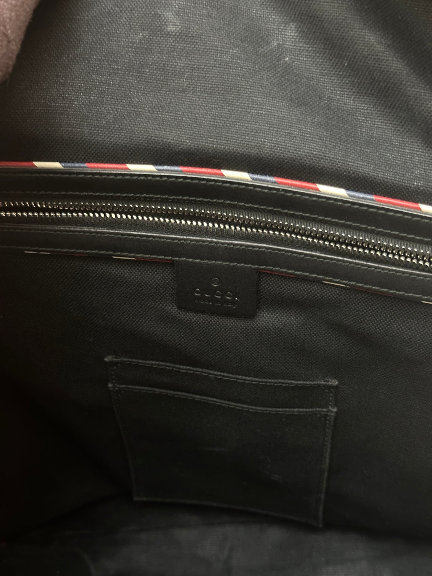 PRELOVED LIMITED EDITION Black Gucci GG Supreme Night Courrier Backpack