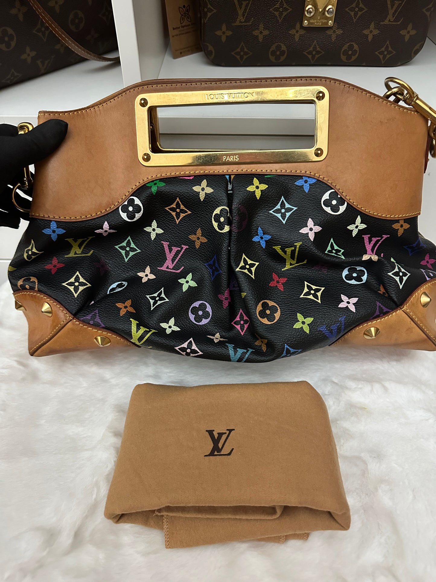 PRELOVED LOUIS VUITTON X TAKASHI MURAKAMI
BLack Multicolor Monograme JUDY TR4101 rare π©·