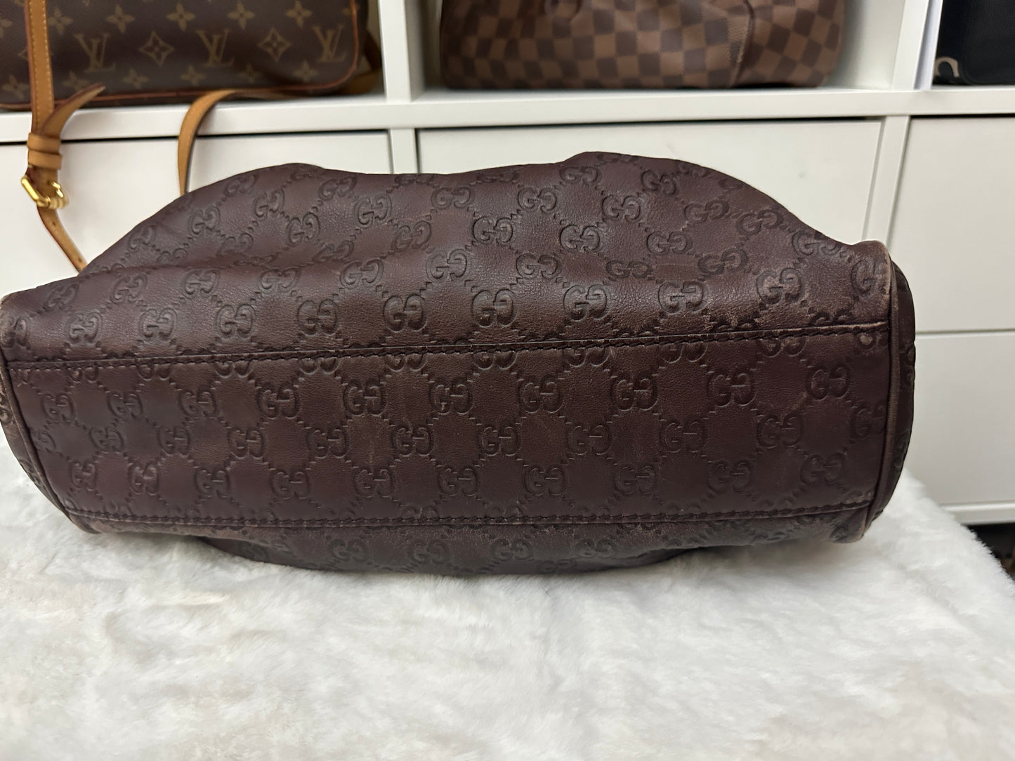 PRELOVED Gucci Dark Brown Guccissima Leather Sukey Tote