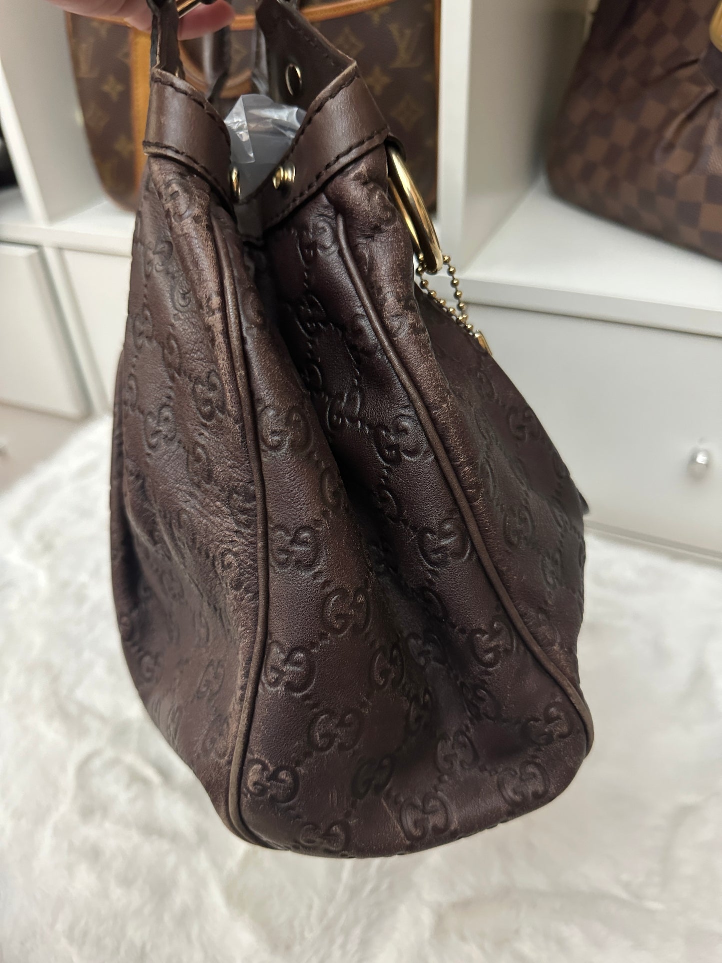 PRELOVED Gucci Dark Brown Guccissima Leather Sukey Tote