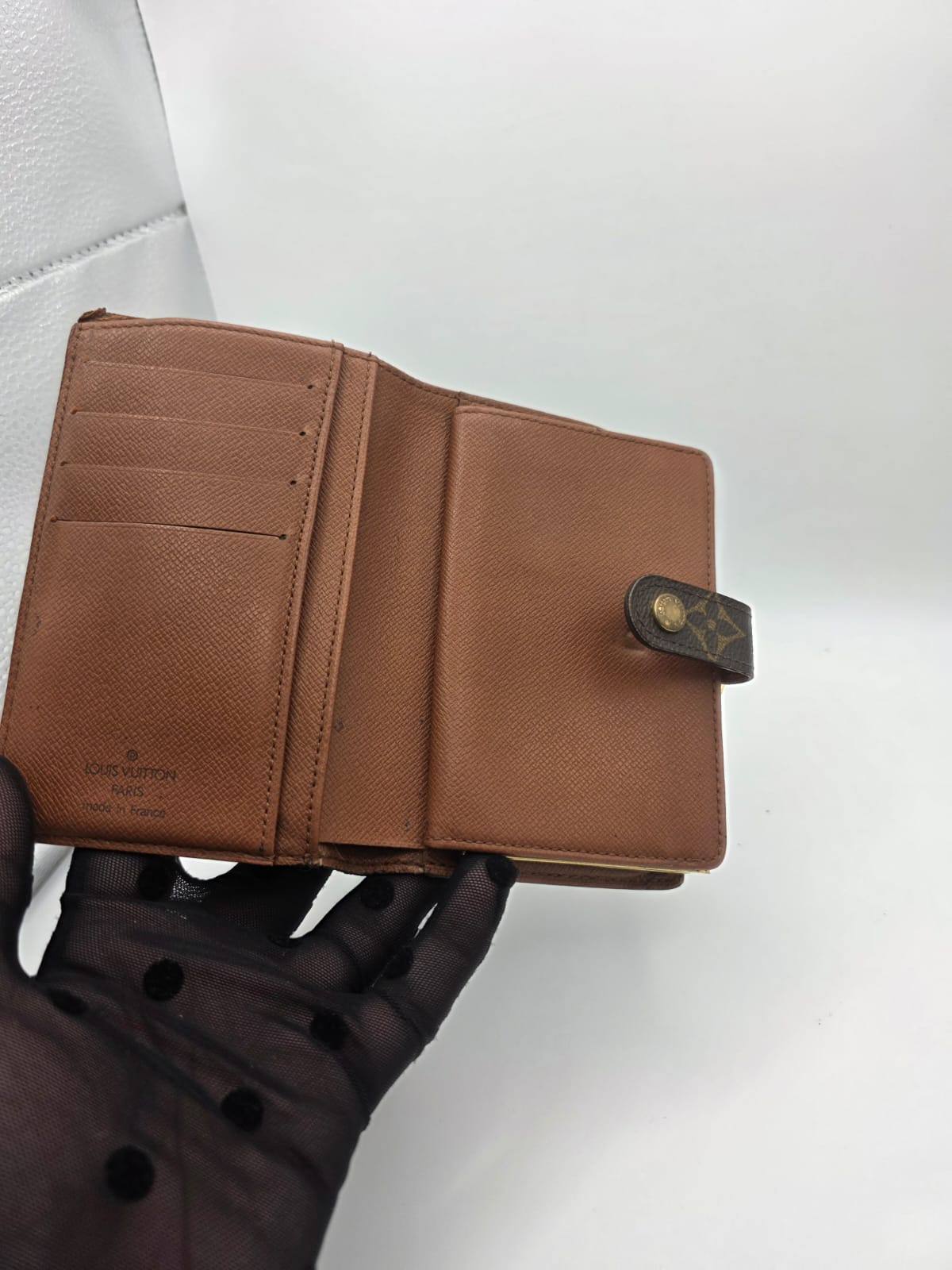 Preloved vintage Louis Vuitton Monogram Portefeuille Viennois Pocket Bi Fold Wallet MI0999