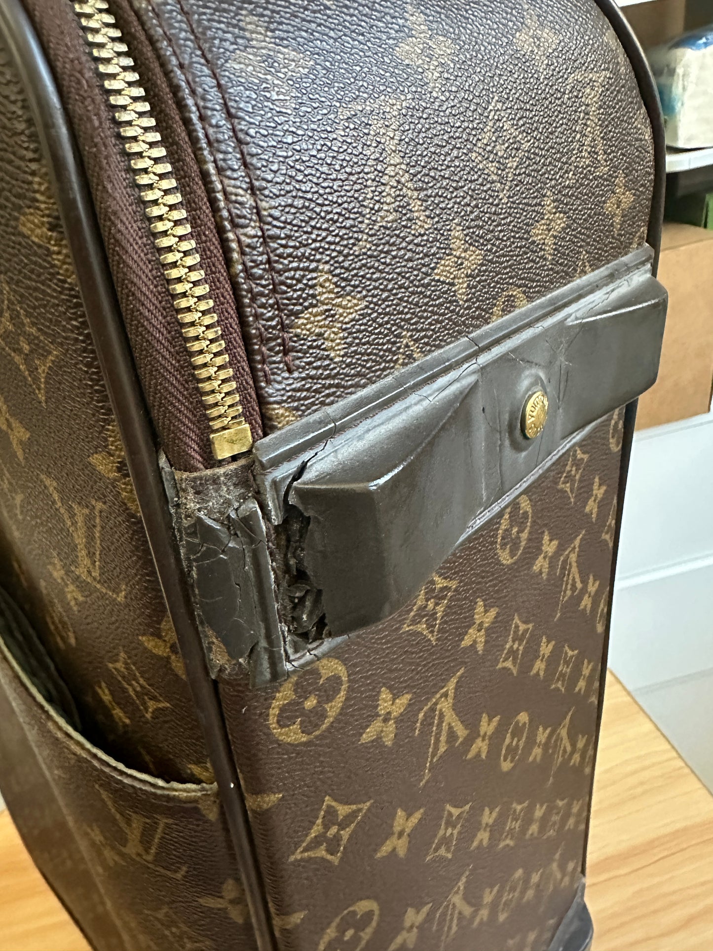 PRELOVED Louis Vuitton Brown Monogram Canvas PEGASE 55 travel luggage SR4008