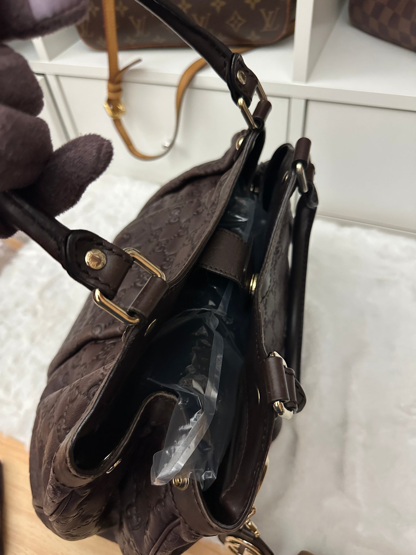 PRELOVED Gucci Dark Brown Guccissima Leather Sukey Tote