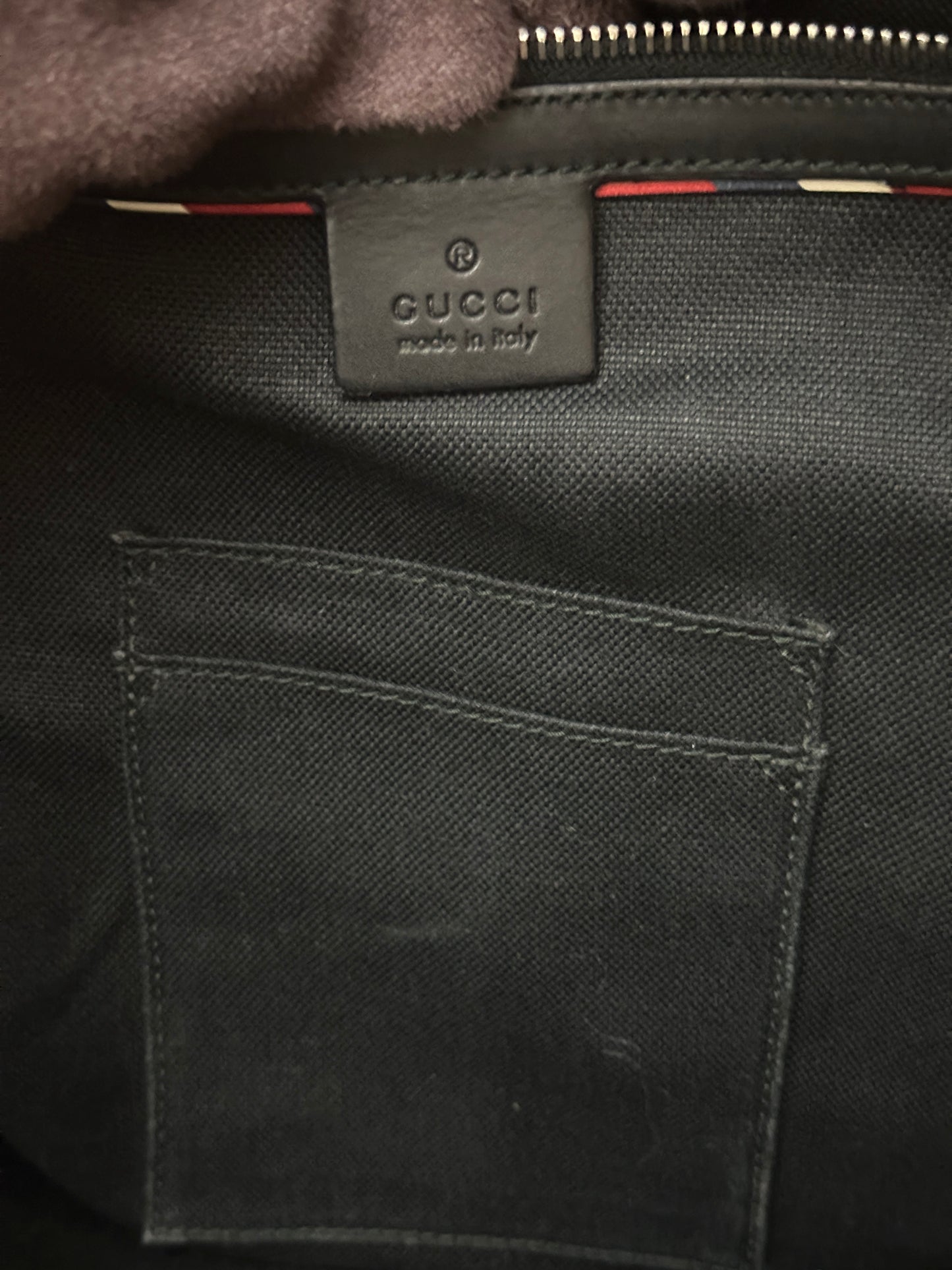PRELOVED LIMITED EDITION Black Gucci GG Supreme Night Courrier Backpack