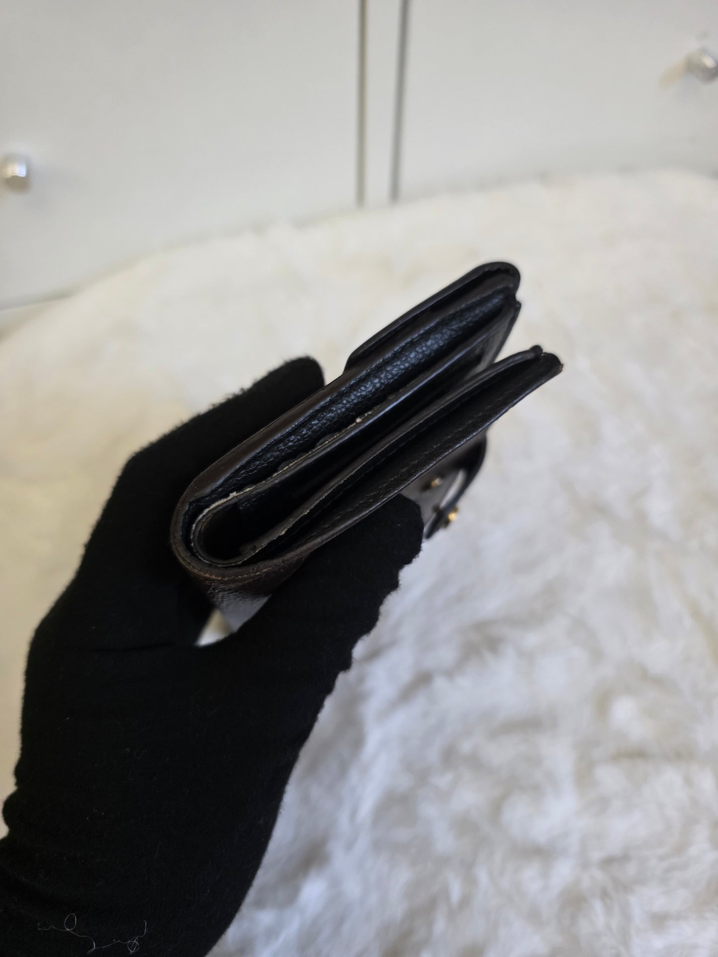 Preloved Louis Vuitton Pallas black wallet