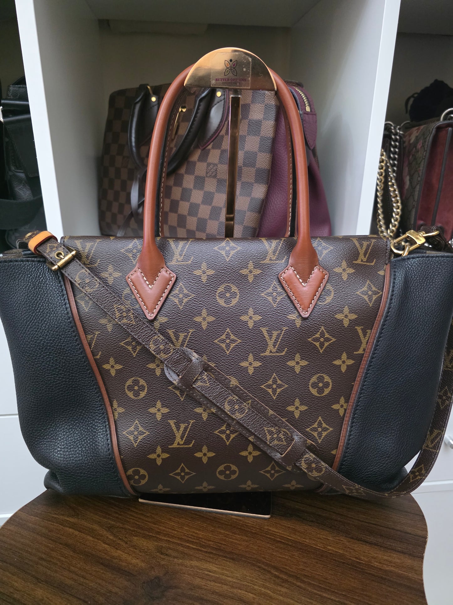 preloved Louis Vuitton Monogram Canvas and Orfevre Leather Bag