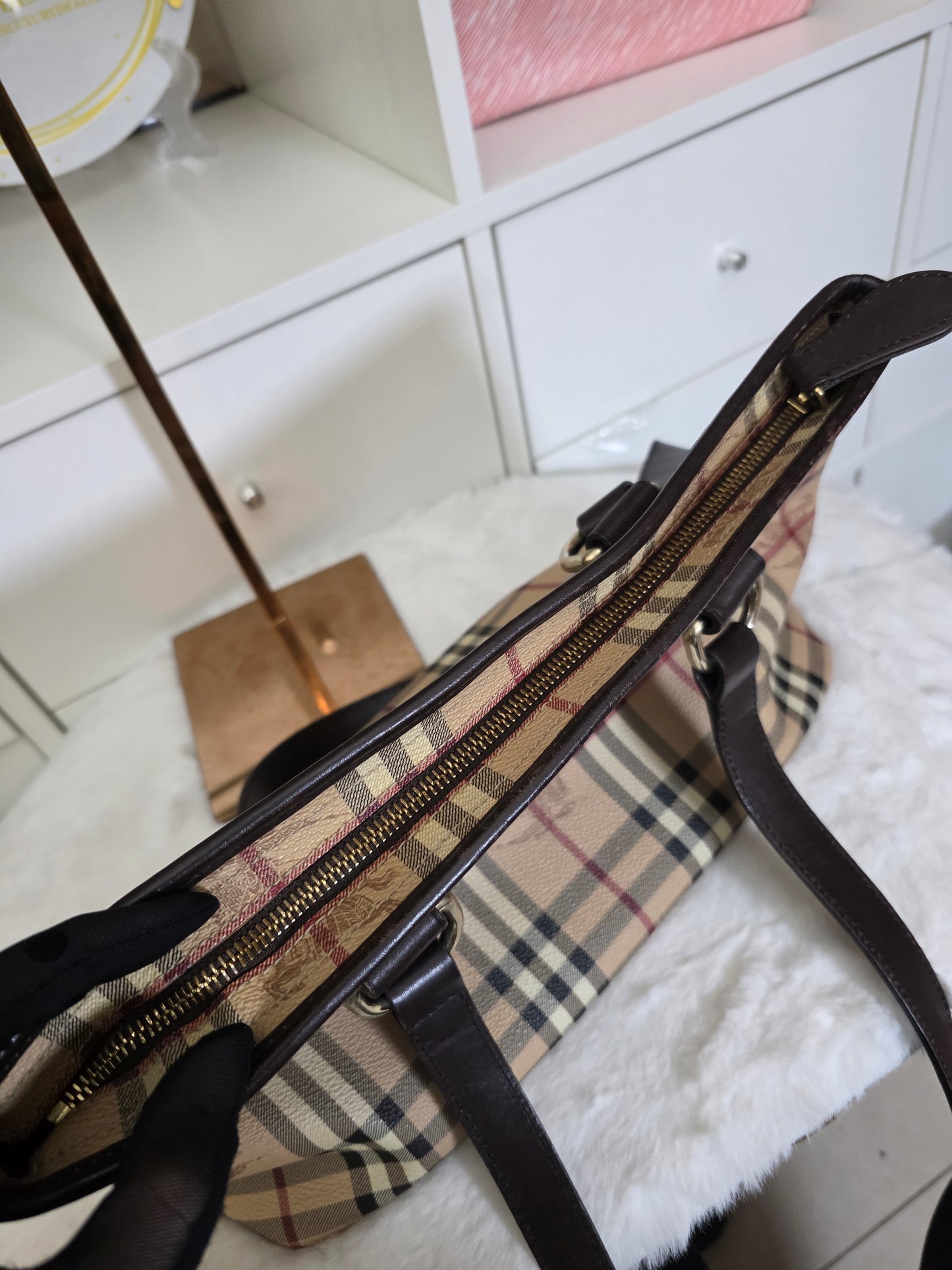 PRELOVED BURBERRY HAYMERKET TOTE