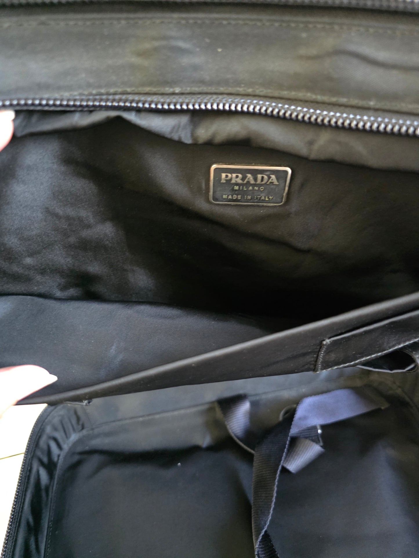 Pre owned PRADA NYLON BRIEFCASE