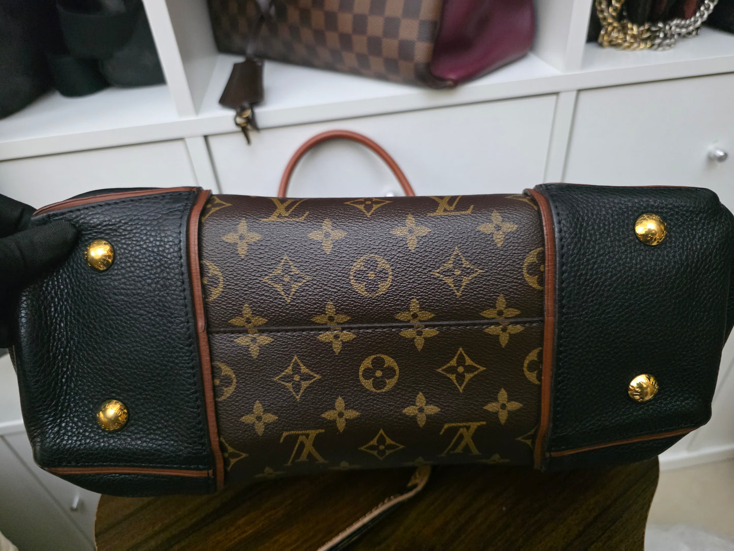 preloved Louis Vuitton Monogram Canvas and Orfevre Leather Bag
