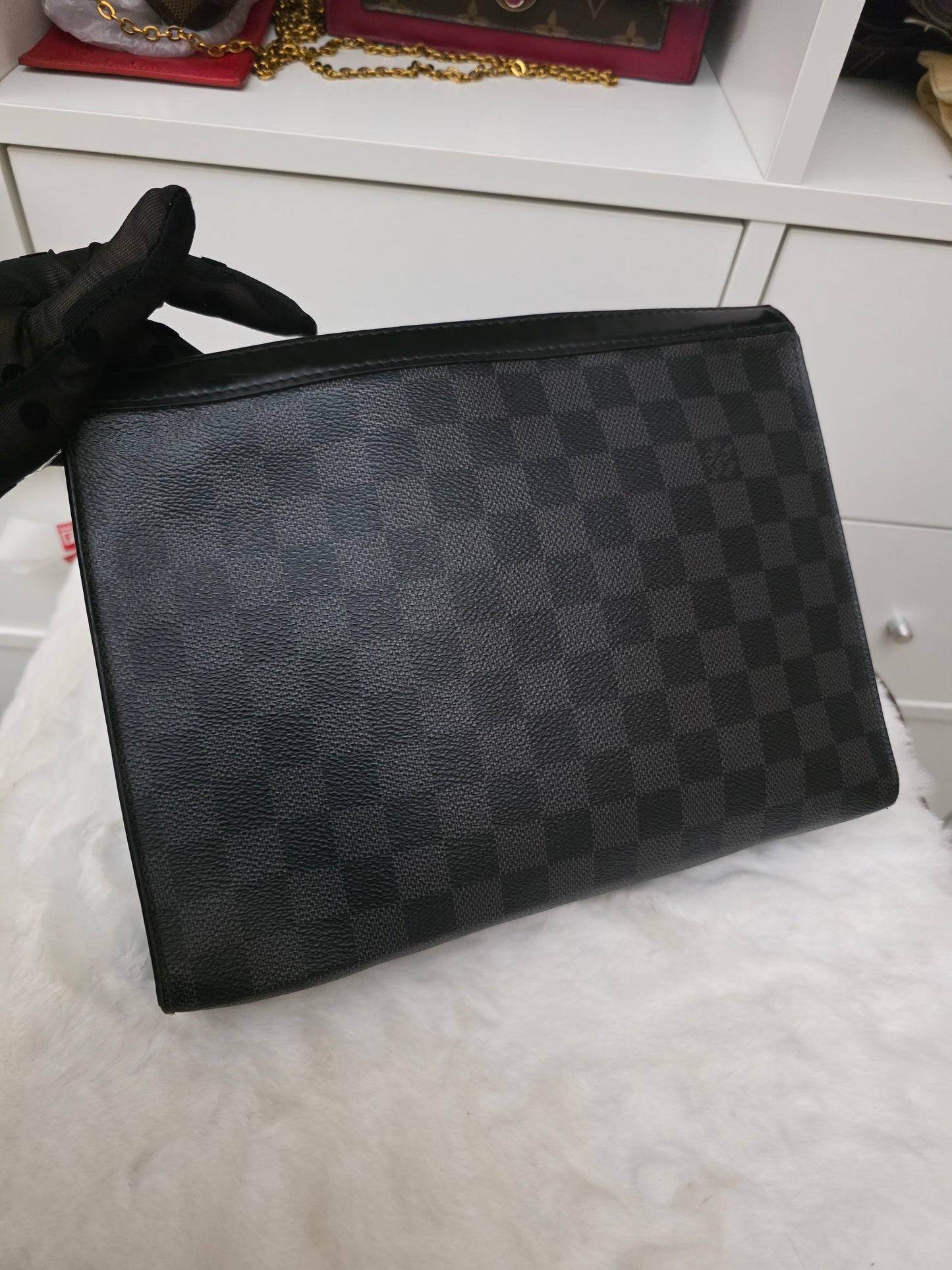 PRELOVED Louis Vuitton Damier Graphite Pochette Voyage Sp0148