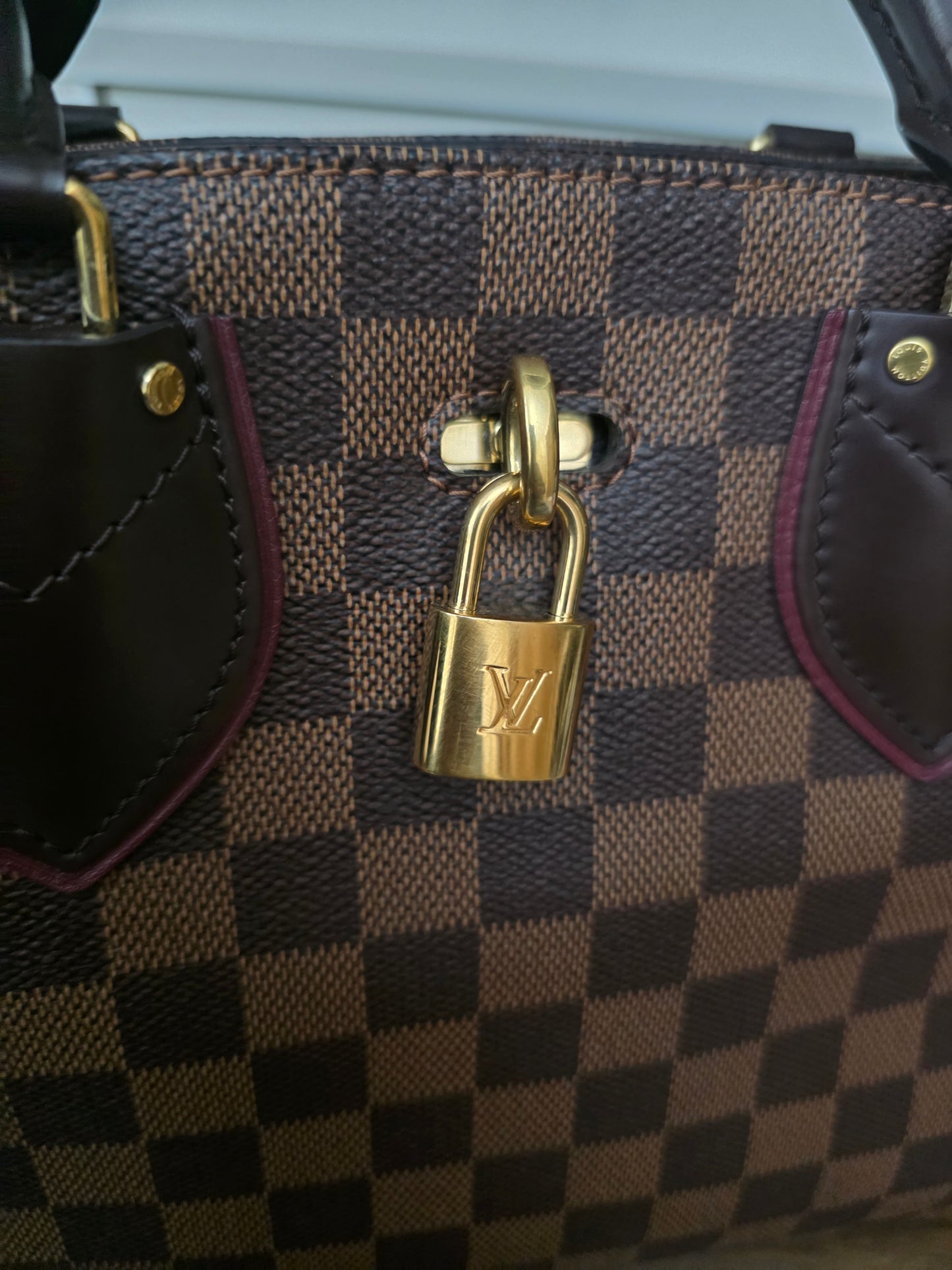 Louis Vuitton Bordeaux Damier Ebene Canvas and Leather Normandy MI3176