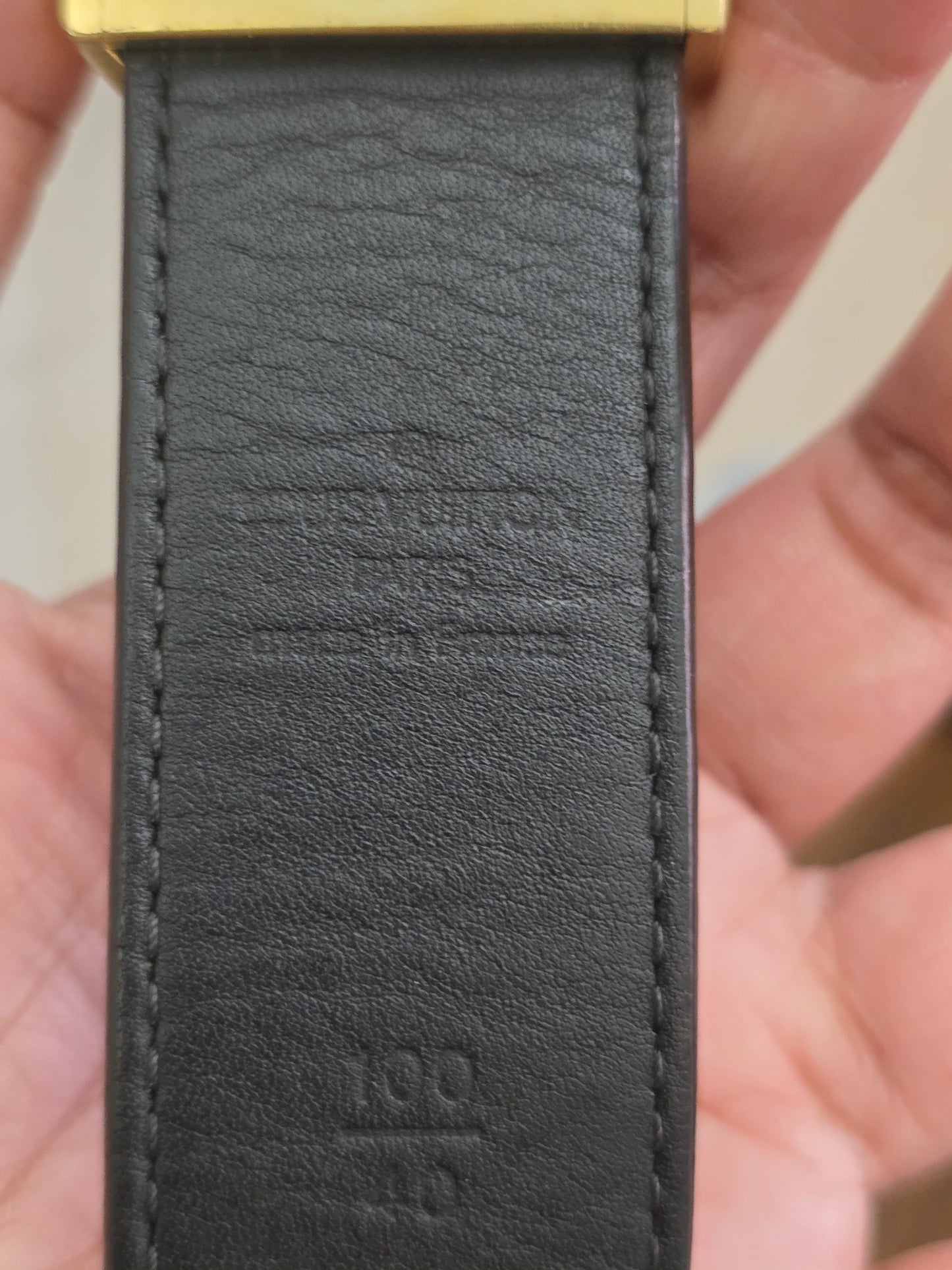 PRELOVED Louis Vuitton Damier Ebene Belt size 40