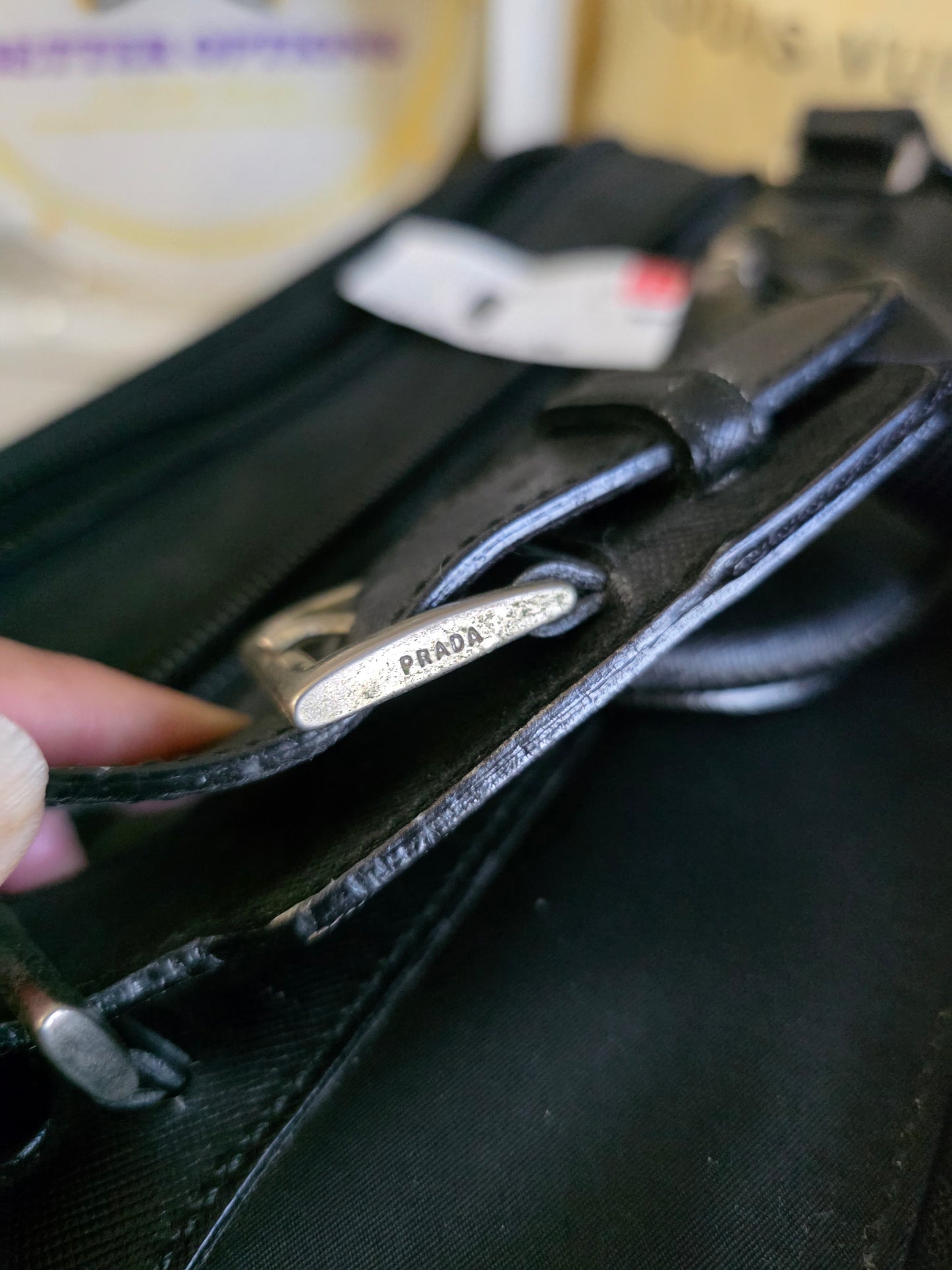 Pre owned PRADA NYLON BRIEFCASE