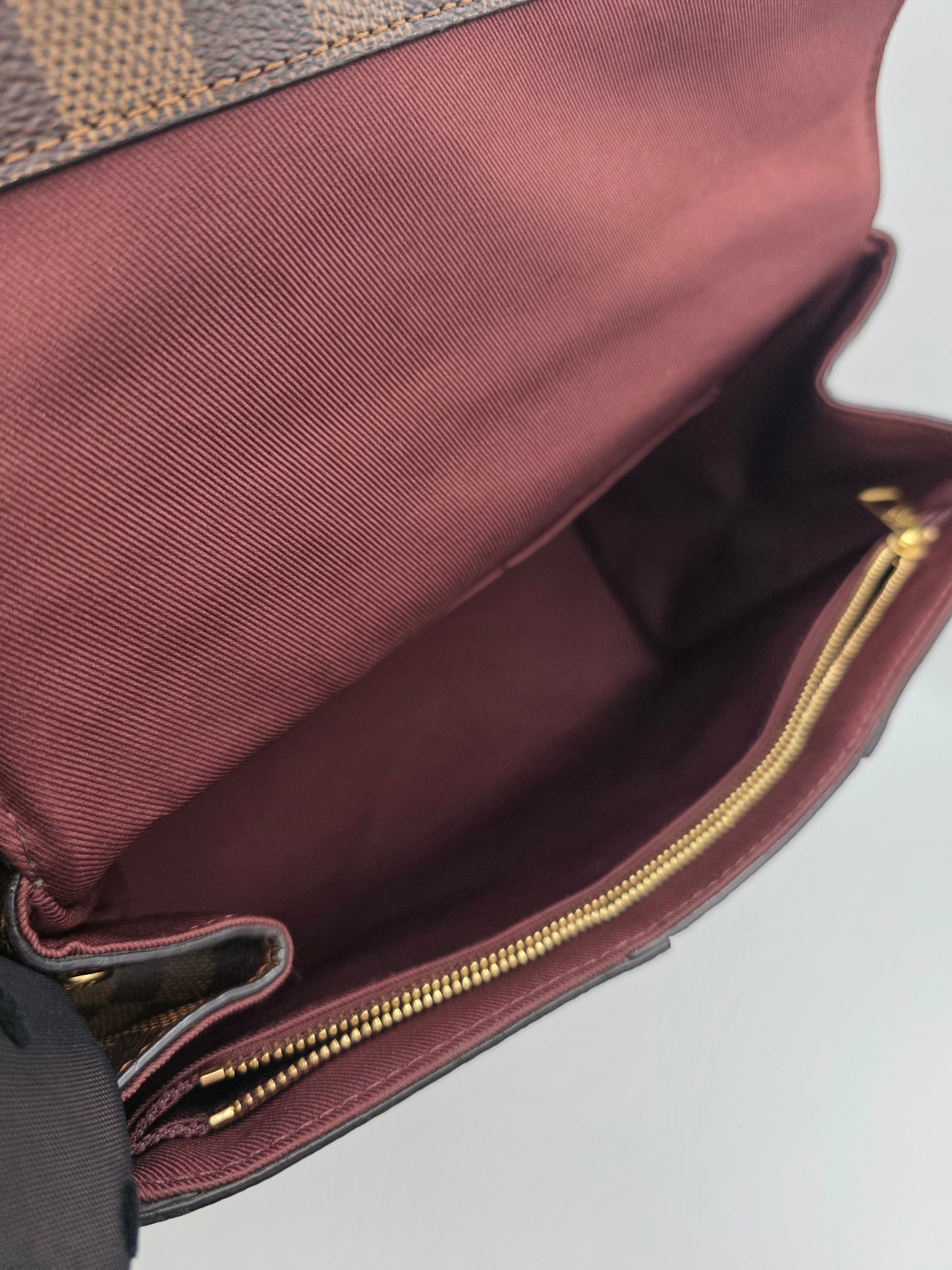 Pre-Owned Louis Vuitton Bordeaux Damier Ebene Canvas Bond Street Bag AH0159