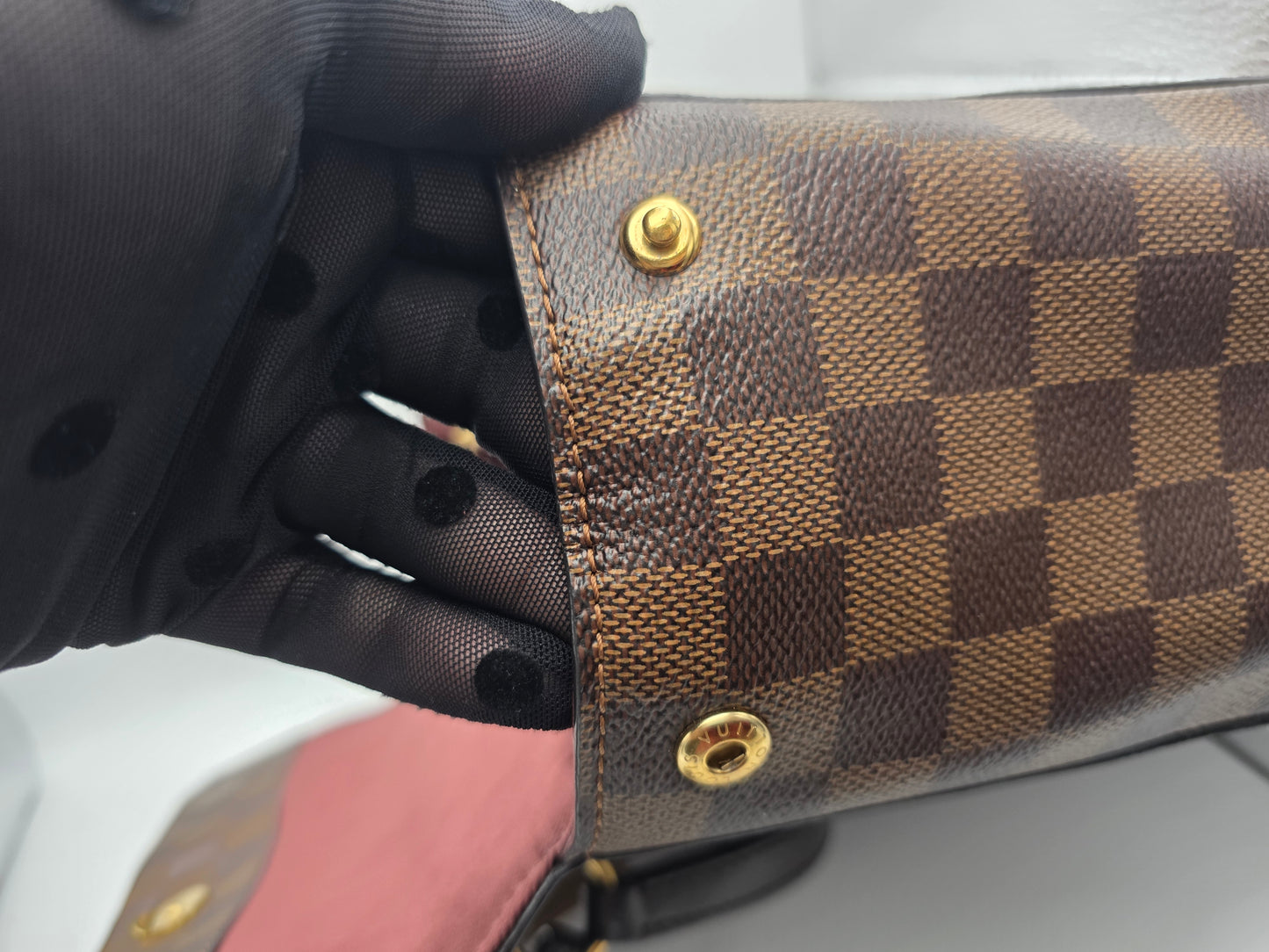 Pre-Owned Louis Vuitton Bordeaux Damier Ebene Canvas Bond Street Bag AH0159