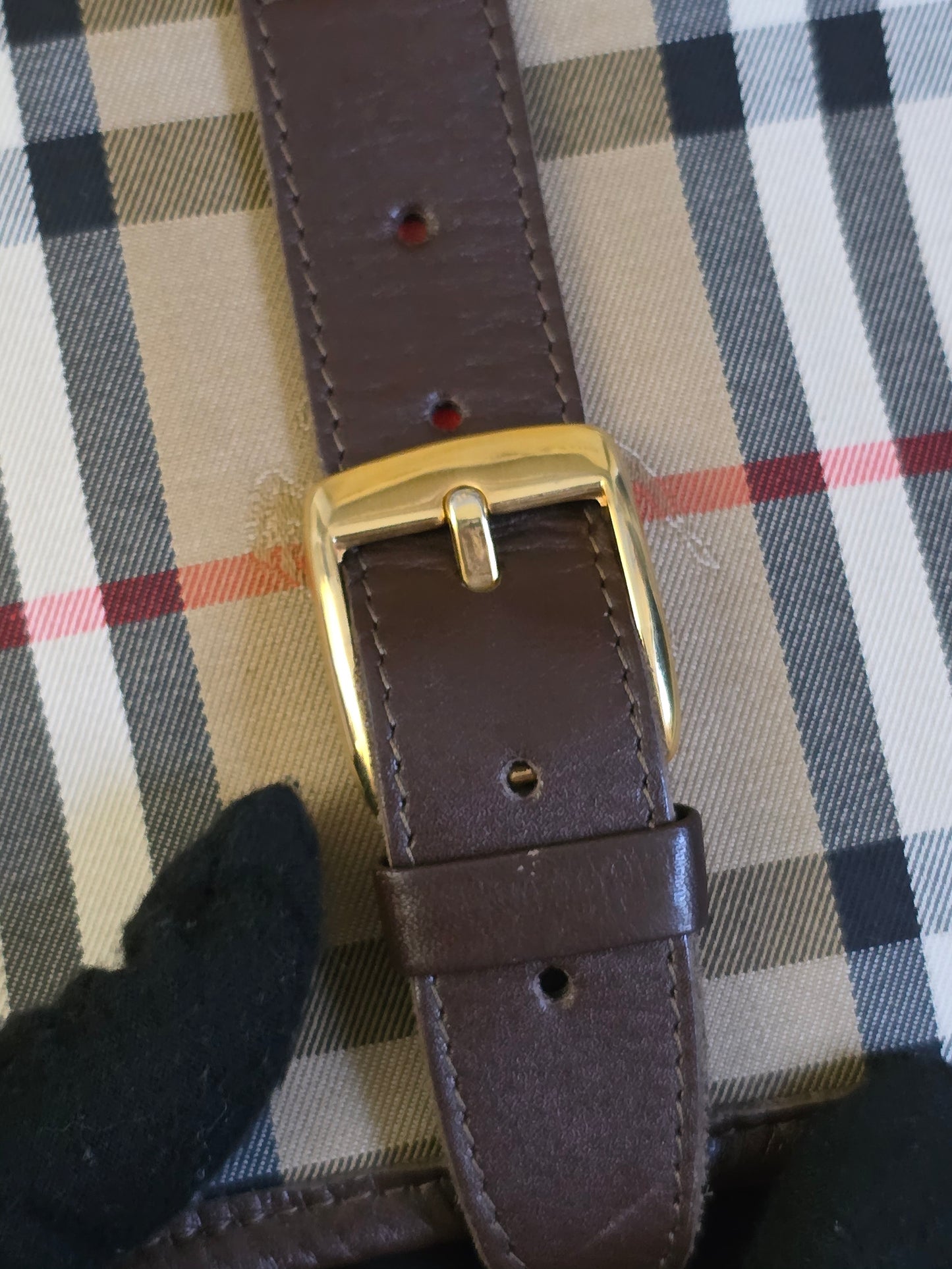 PRELOVED Vintage Burberry Haycheck Cross body bag