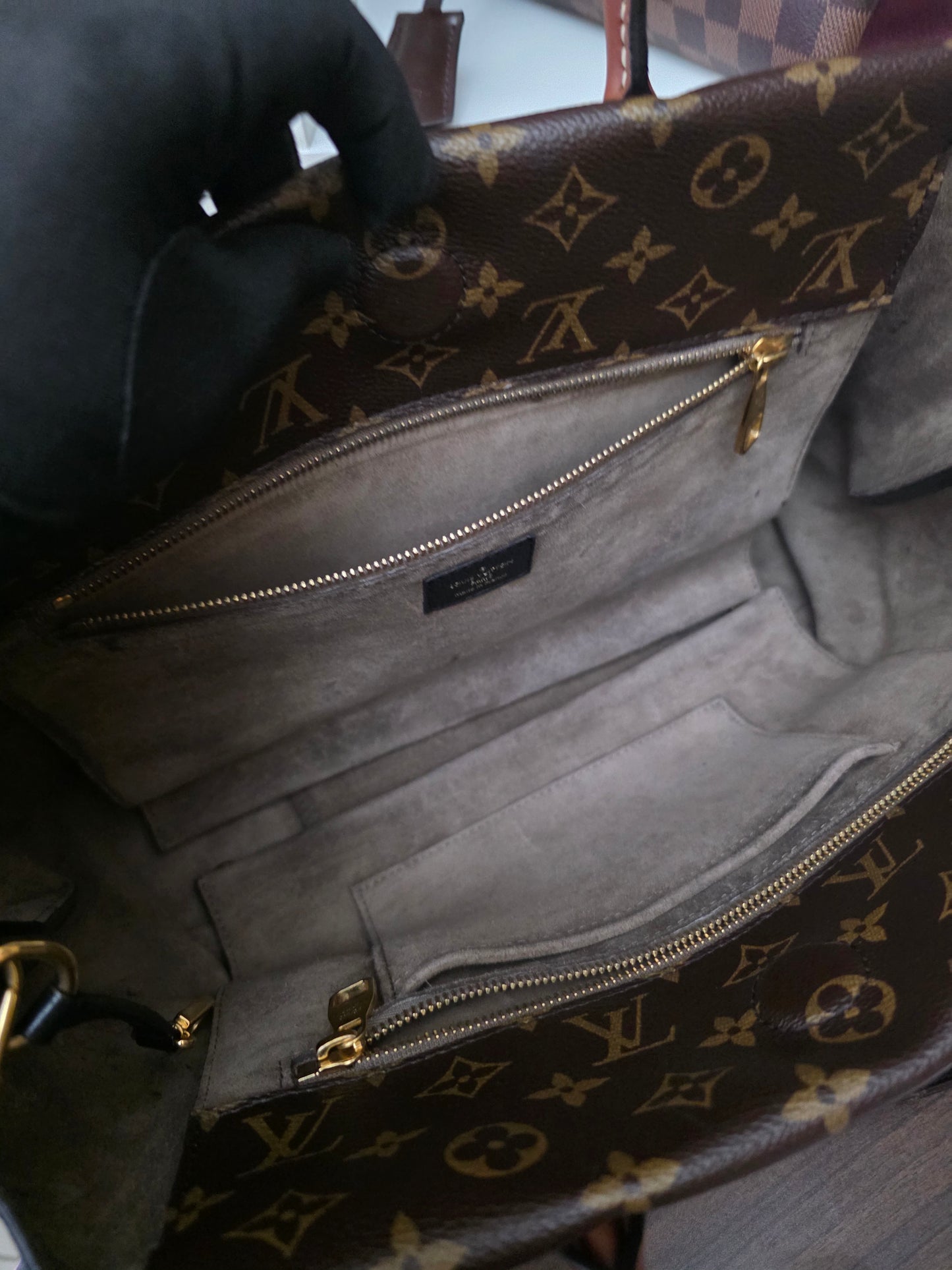 preloved Louis Vuitton Monogram Canvas and Orfevre Leather Bag