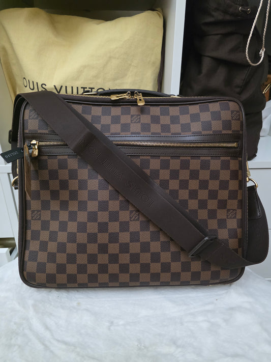 PRELOVED Louis Vuitton Damier Ebene Porte Ordinateur Sabanan briefcase laptop bag MB2008