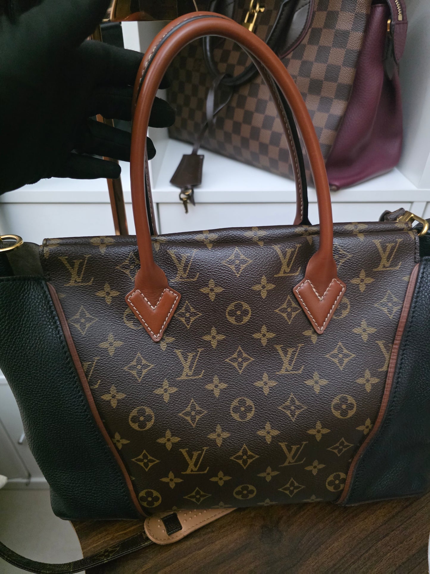 preloved Louis Vuitton Monogram Canvas and Orfevre Leather Bag