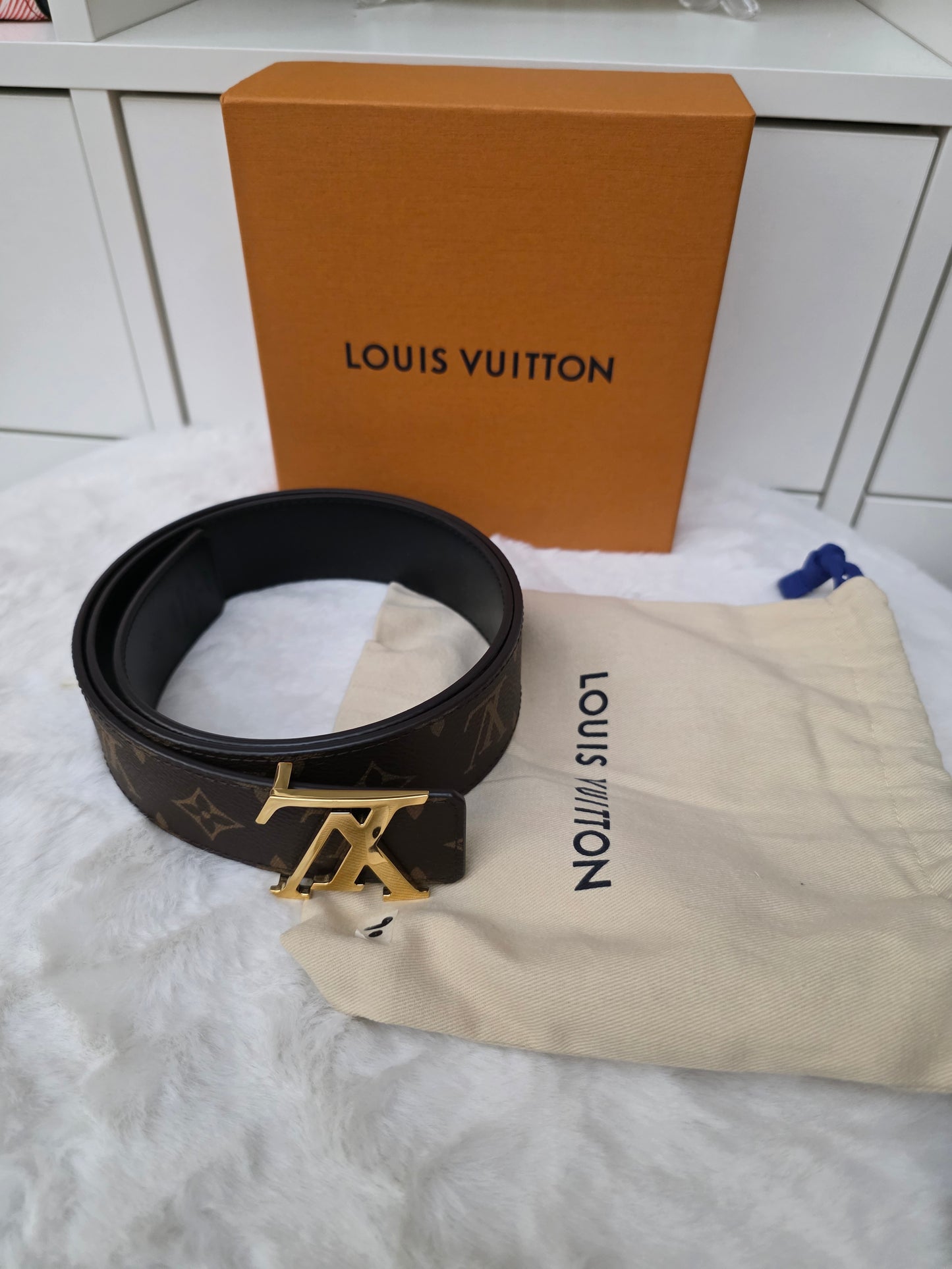 Brand New Louis Vuitton Monogram Reversible belt size 36/90cm <CONSIGNMENT>