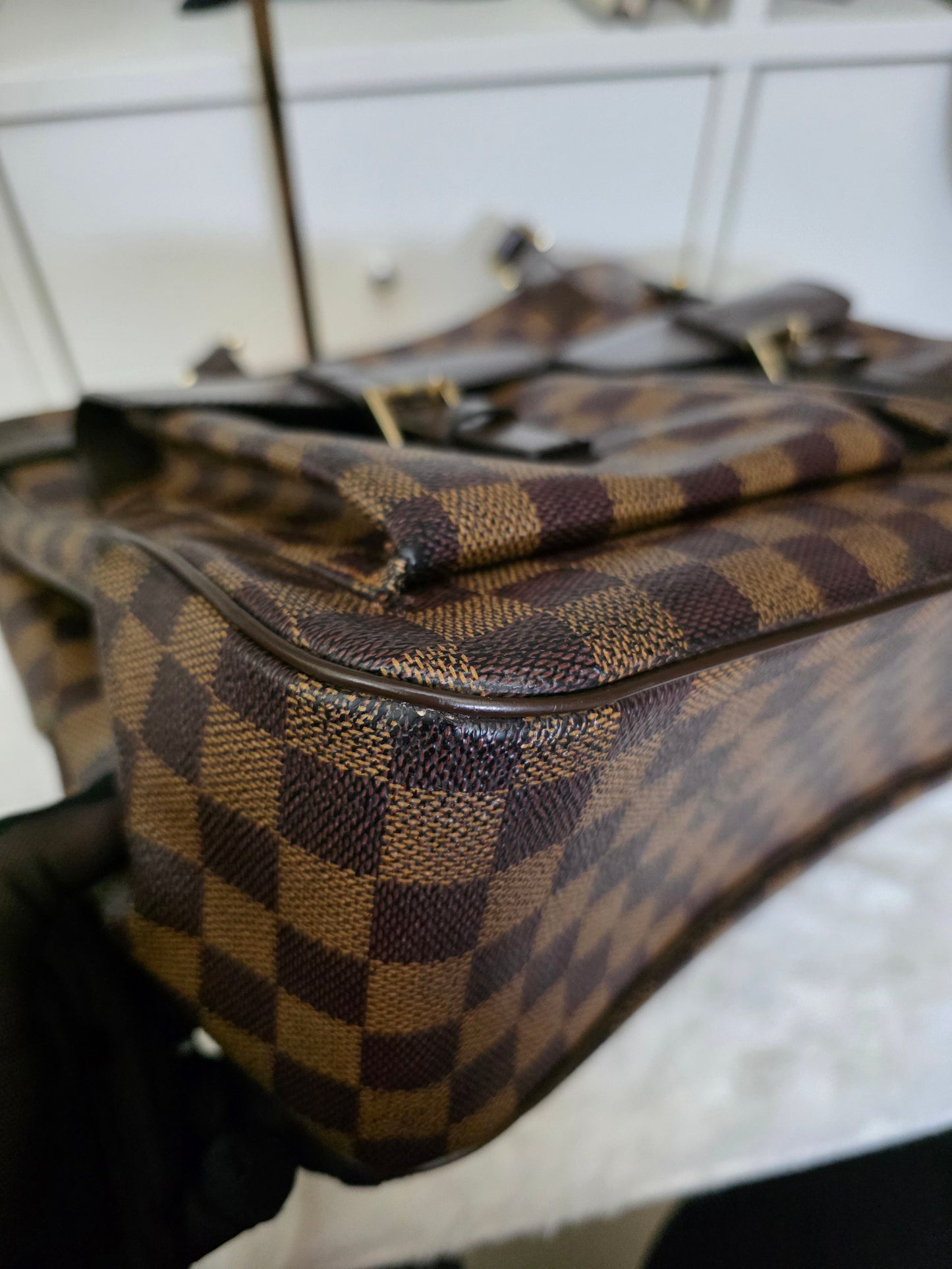 Pre-Owned Louis Vuitton Damier Ebene Uzes Tote MB1009