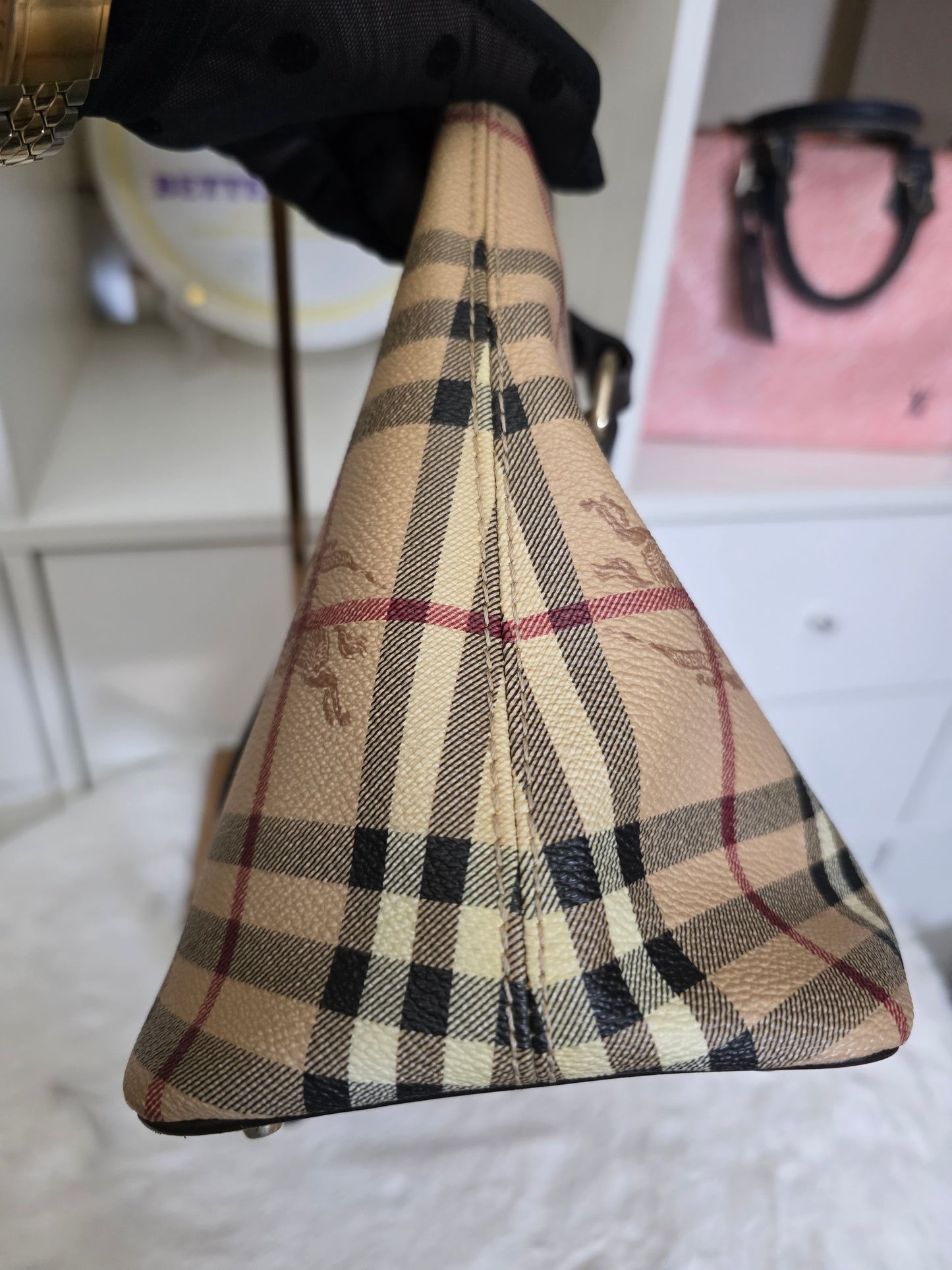 PRELOVED BURBERRY HAYMERKET TOTE