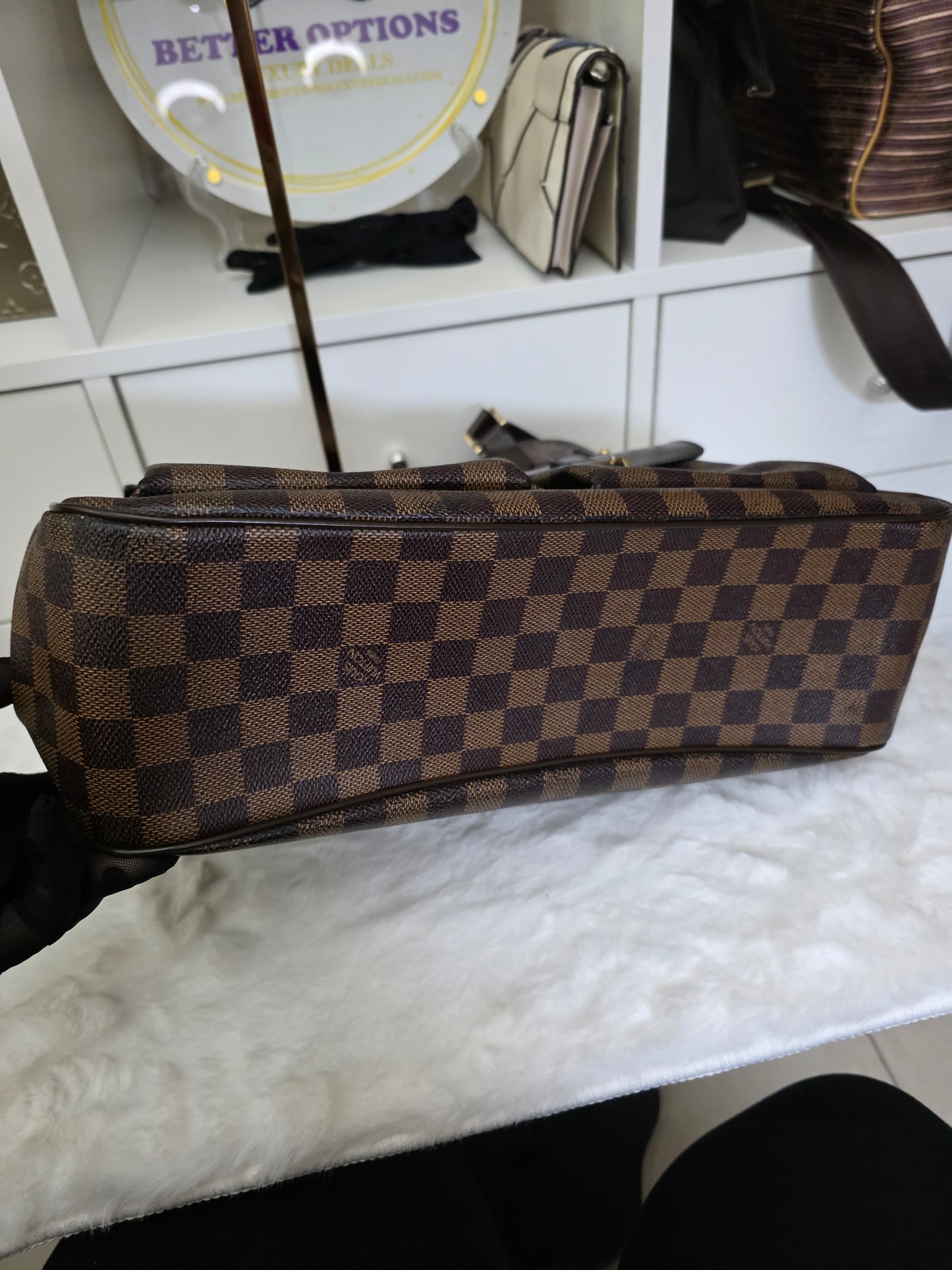 Pre-Owned Louis Vuitton Damier Ebene Uzes Tote MB1009