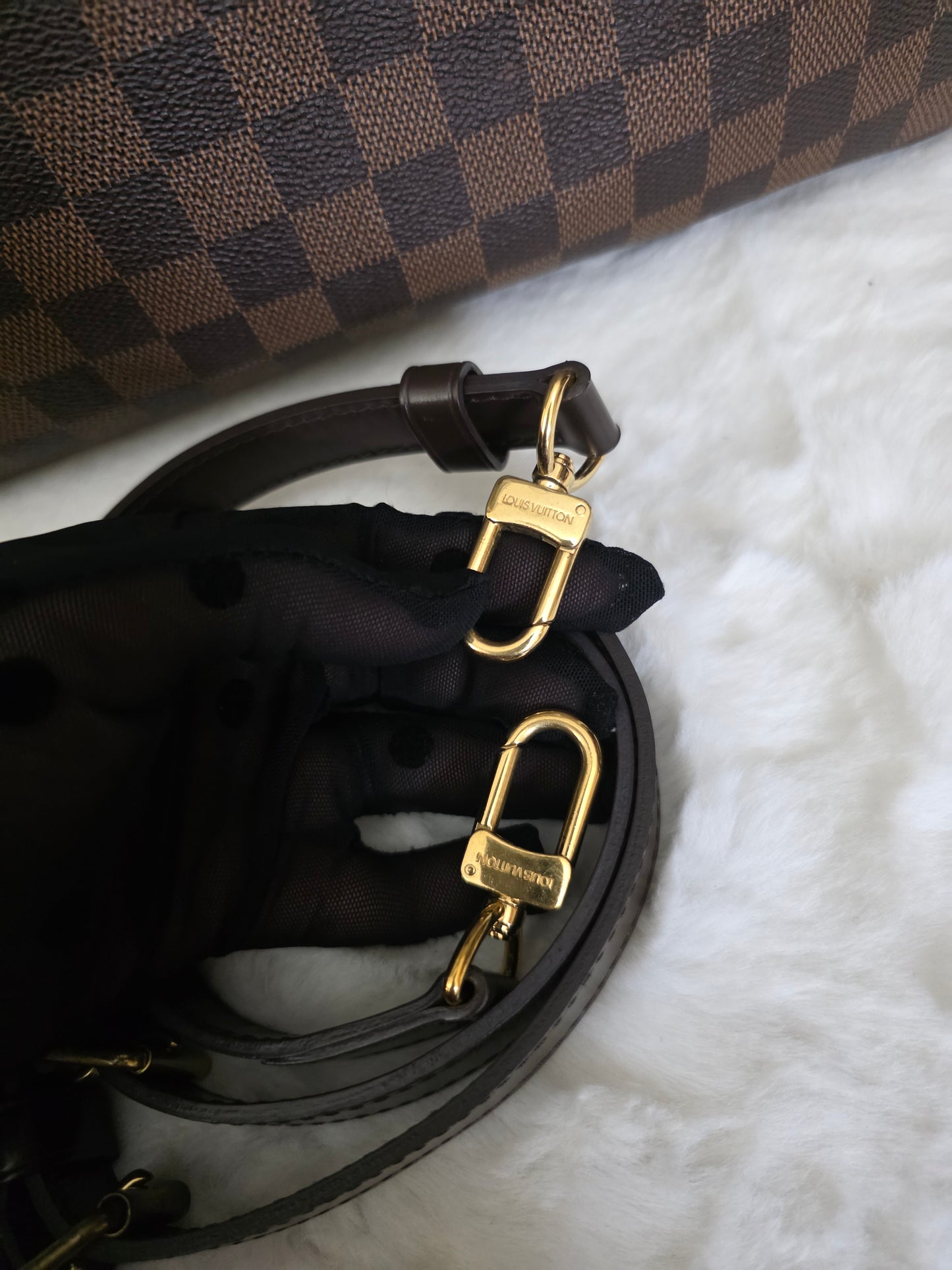 PRE-OWNED Louis Vuitton Damier Ebene Speedy 35 Bandoulière DU2152
