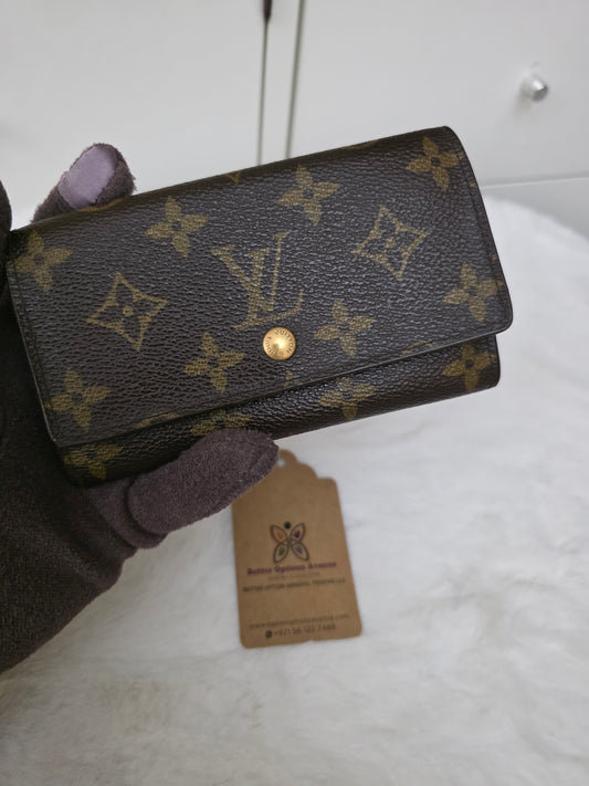 PRELOVED Louis Vuitton Monogram Porte Monnaie Billets Tresor Wallet AN0991 <CONSIGNMENT>