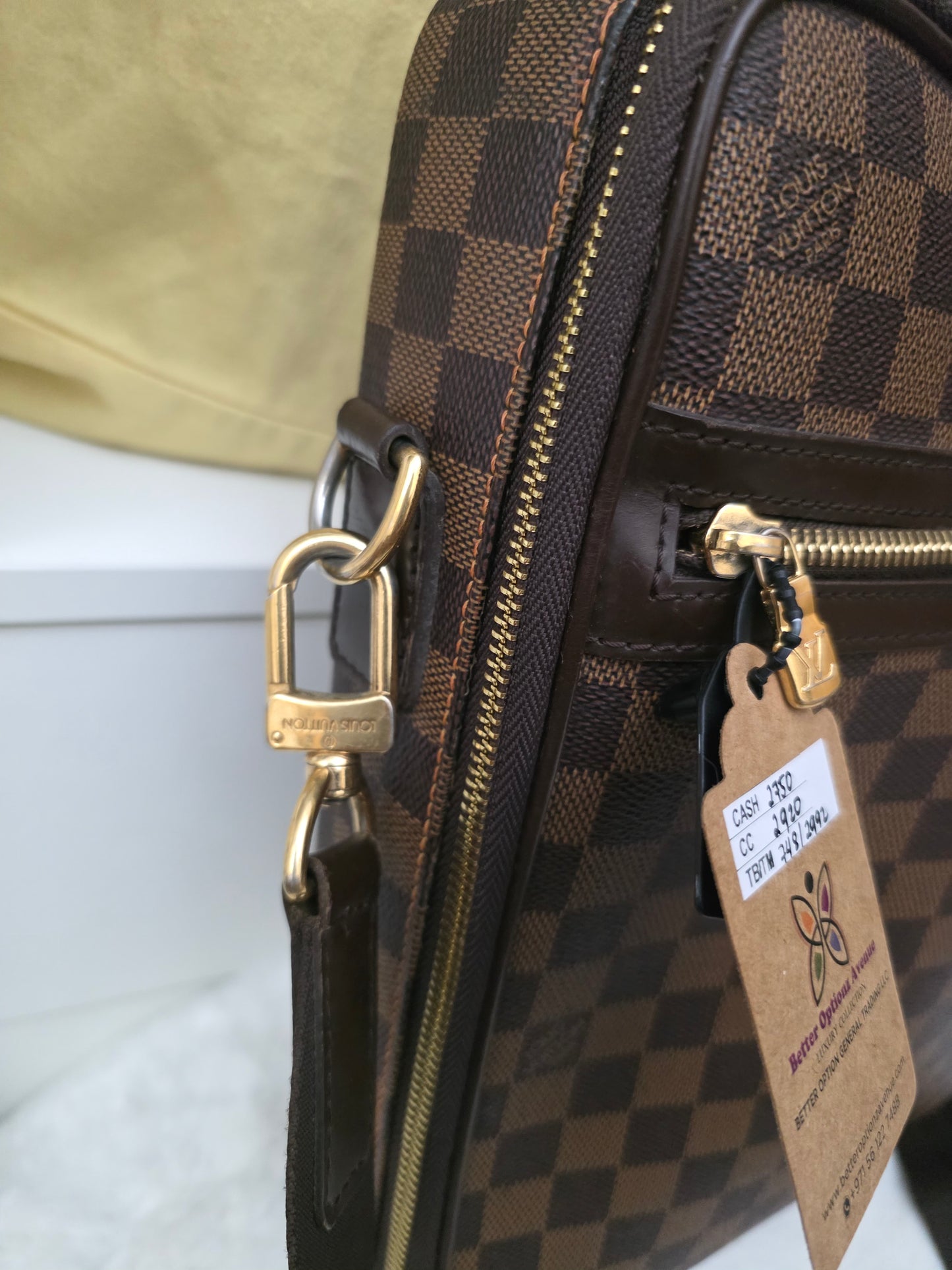 PRELOVED Louis Vuitton Damier Ebene Porte Ordinateur Sabanan briefcase laptop bag MB2008
