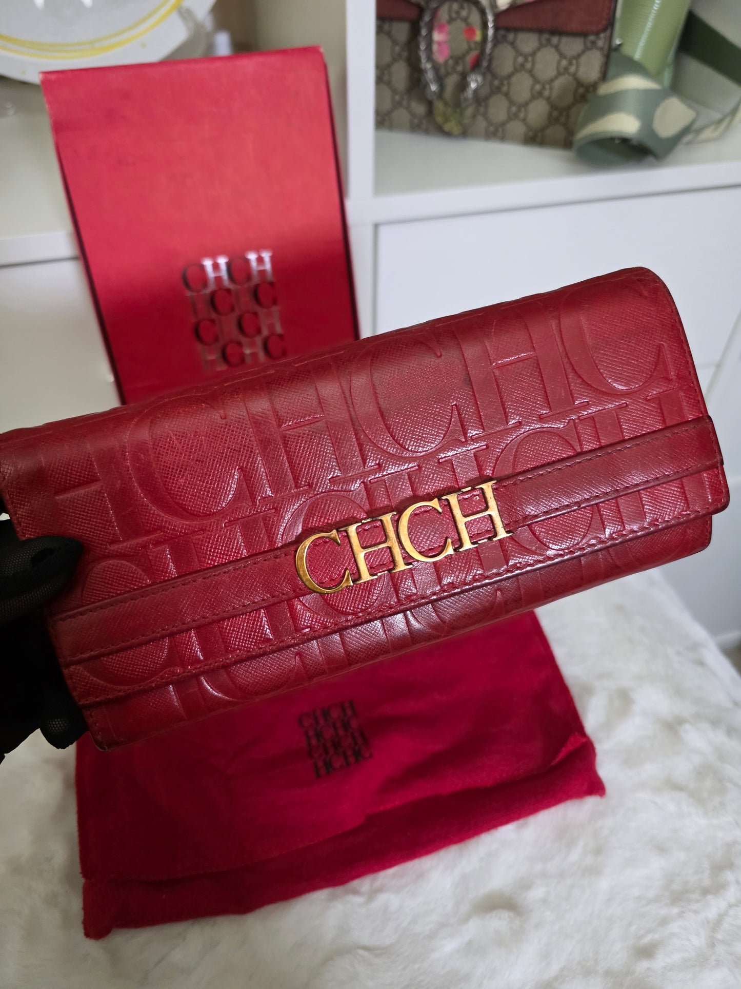 Preloved Carolina Herrera Red wallet <consignment>