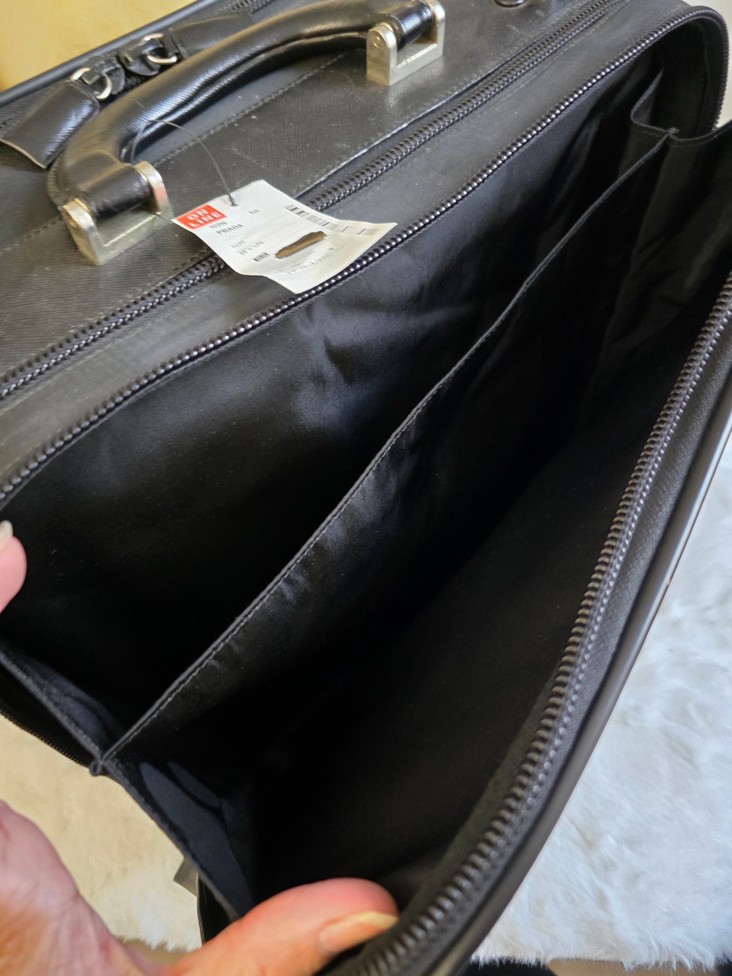 Pre owned PRADA NYLON BRIEFCASE