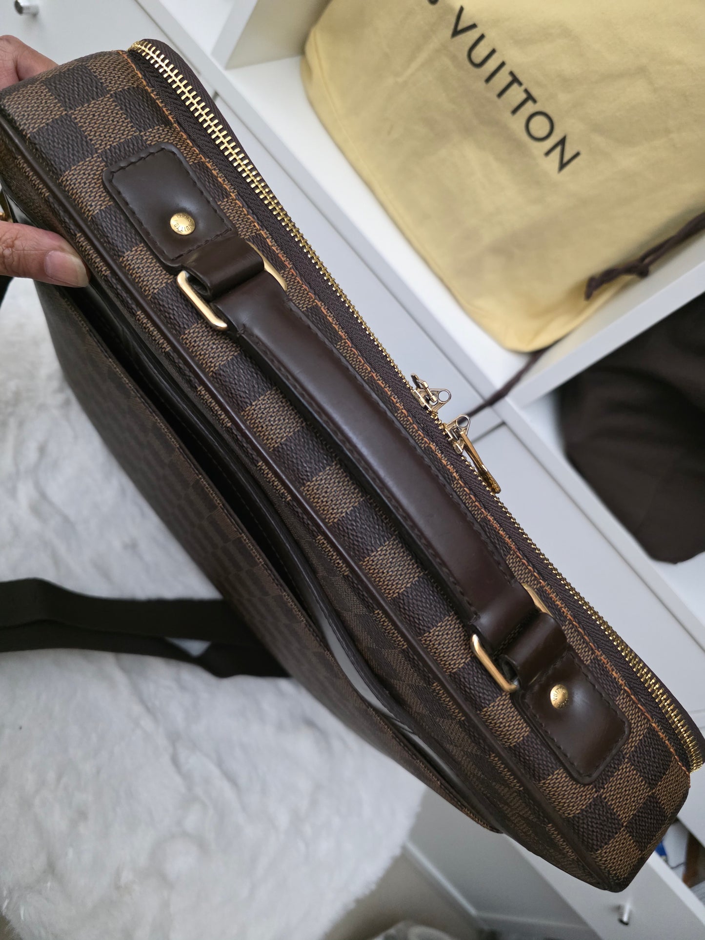 PRELOVED Louis Vuitton Damier Ebene Porte Ordinateur Sabanan briefcase laptop bag MB2008