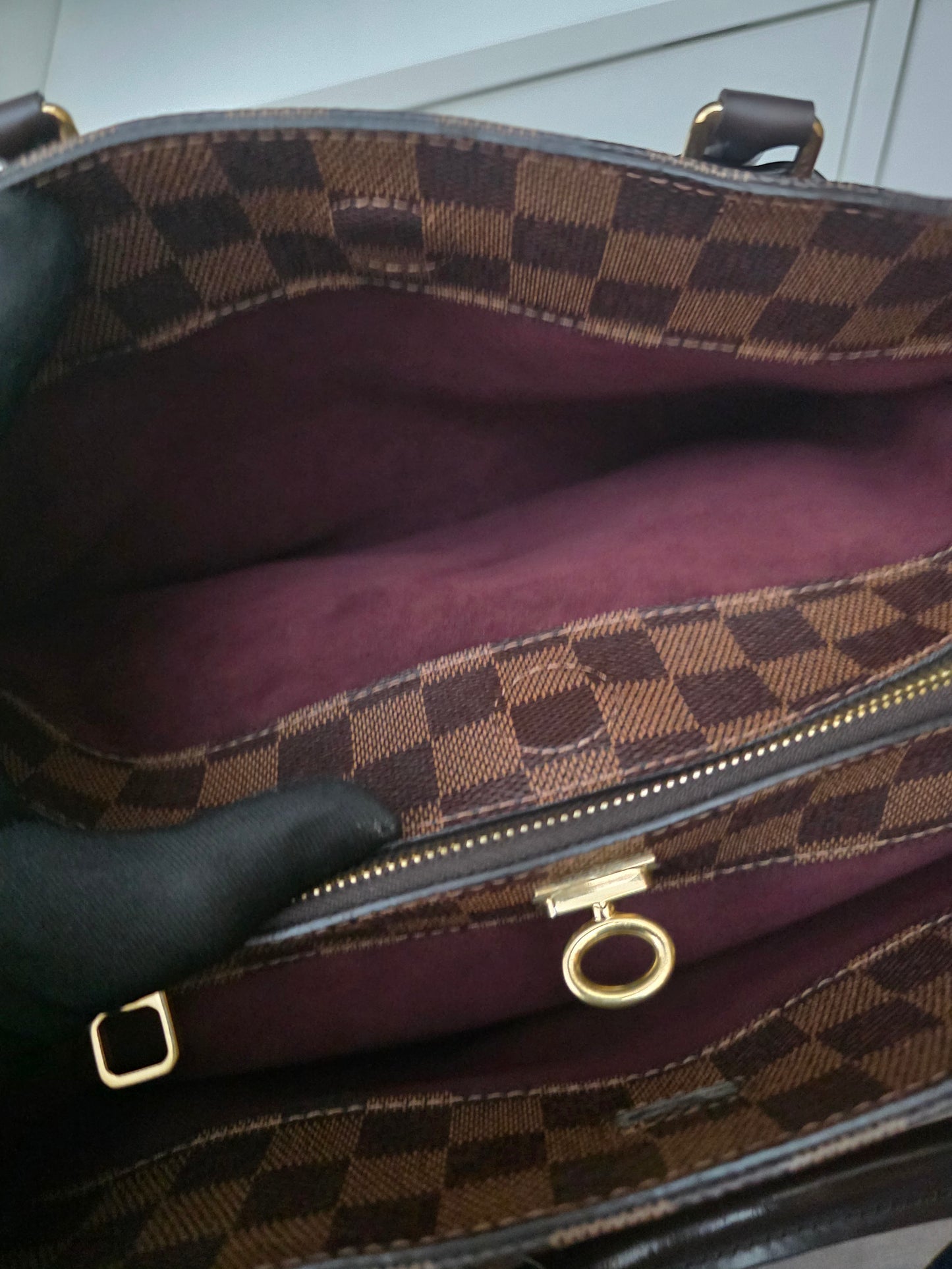 Louis Vuitton Bordeaux Damier Ebene Canvas and Leather Normandy MI3176