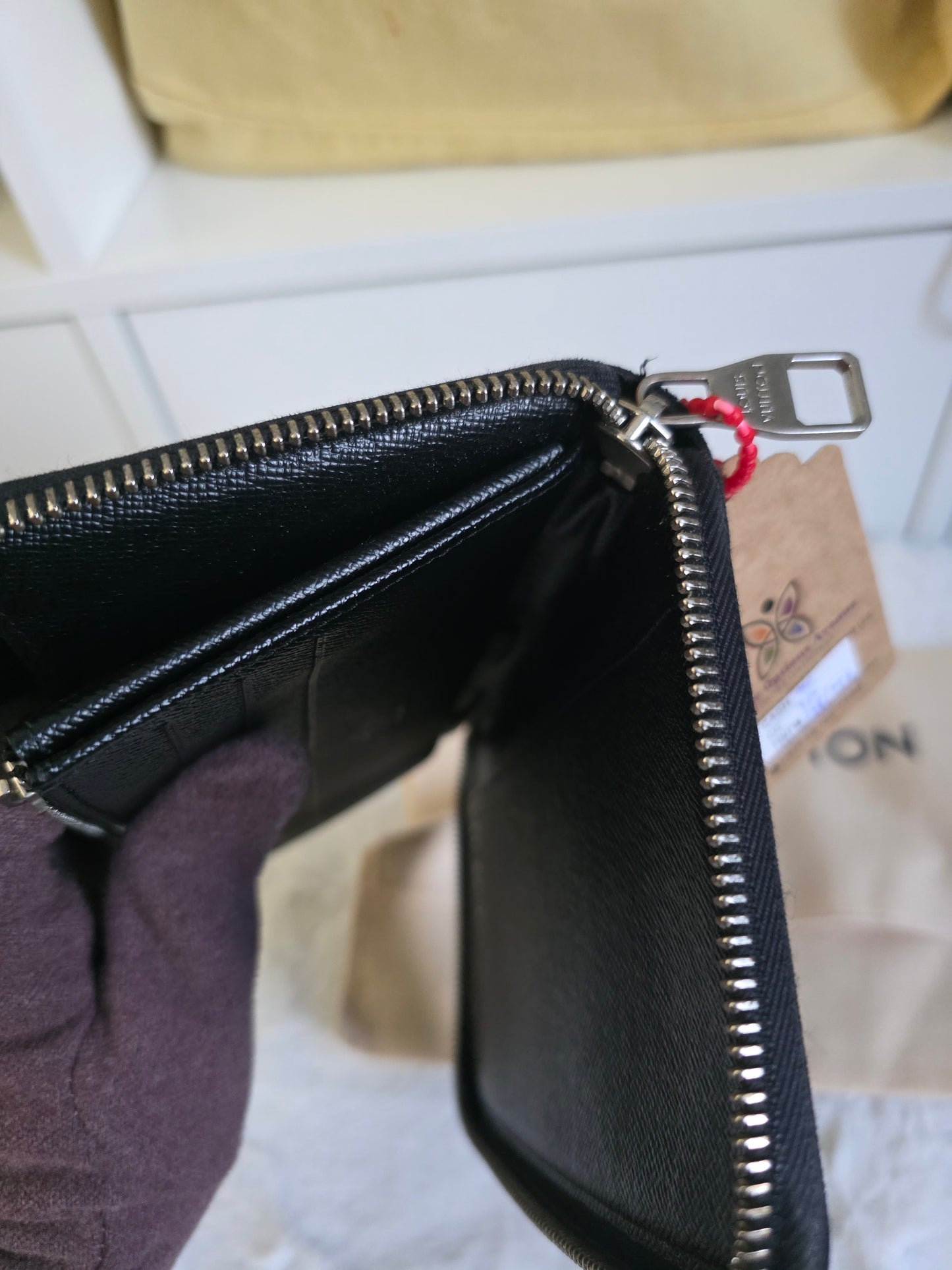 PRELOVED Louis Vuitton Damier Graphite Zippy wallet CA2164 with lv dustbag