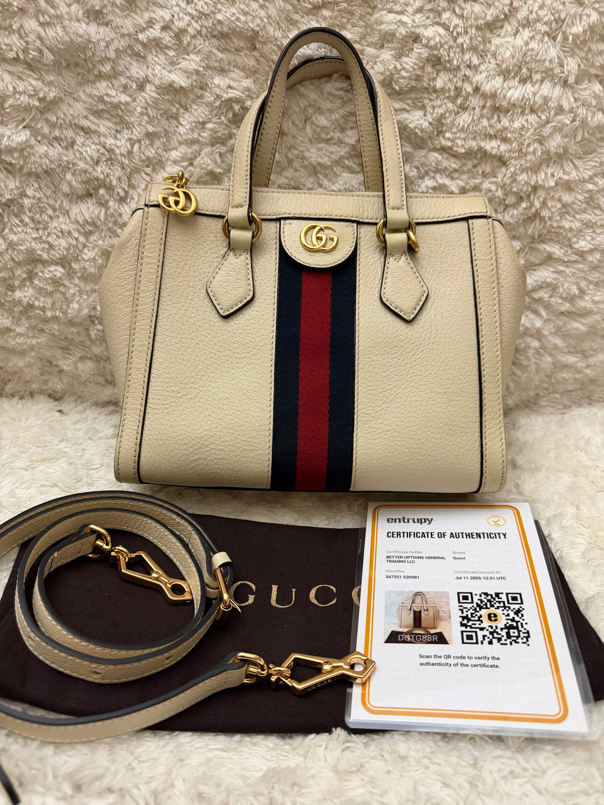 Preloved Gucci Ophidia white 547551 520981