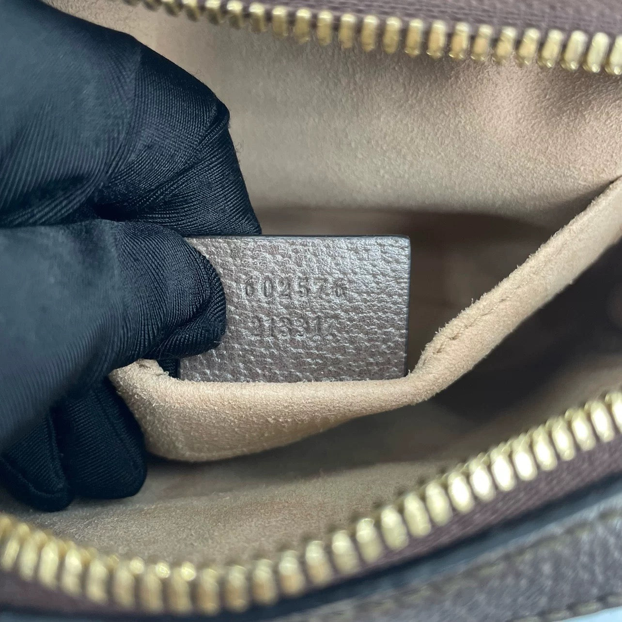 Gucci Beige/Ebony GG Supreme Canvas and Leather Mini Ophidia Top Handle 602576 313317