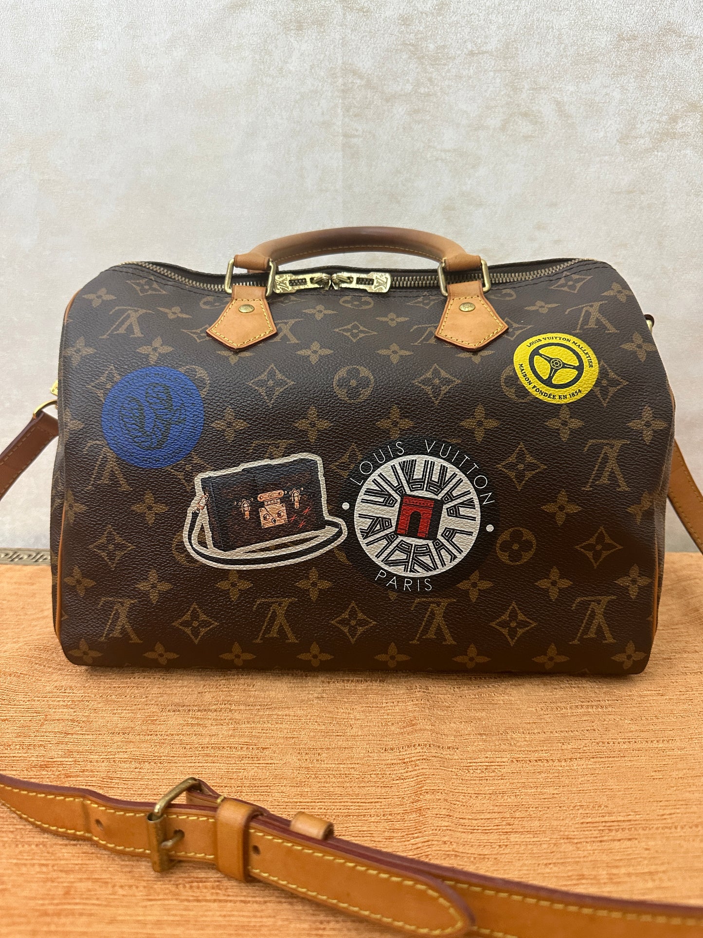 PRELOVED Louis Vuitton Monogram Canvas Limited Edition World Tour Speedy 30 Bandouliere SP3146