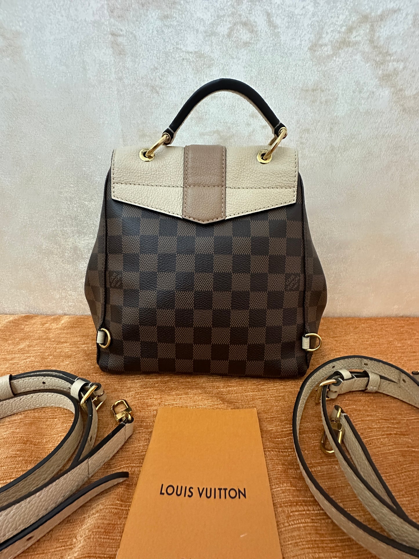 PRELOVED Louis Vuitton Damier Ebene Beige Clapton Backpack