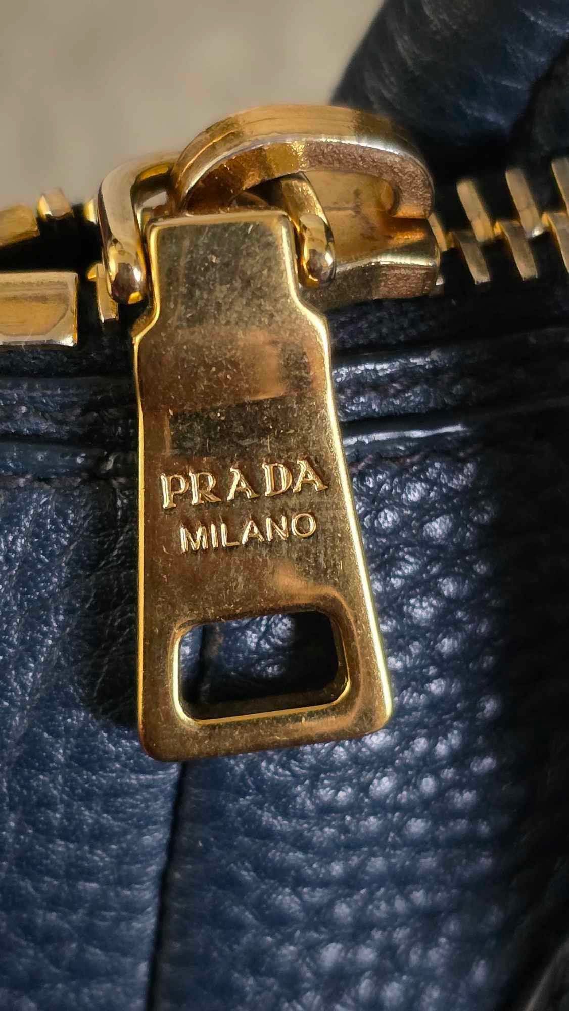 PRE OWNED PRADA VITELLO BLUE 204