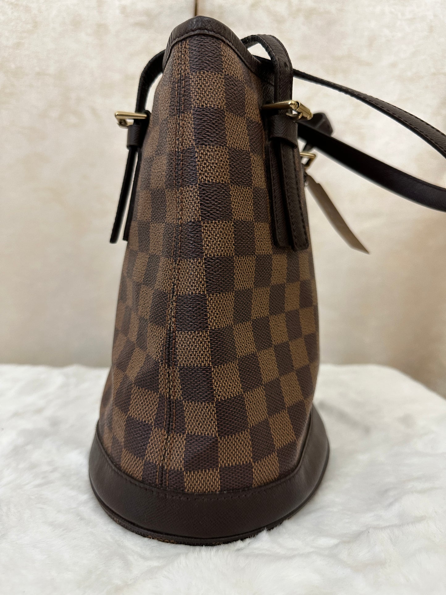 PRELOVED Louis Vuitton Damier Ebene MARAIS BUCKET PM AR0958