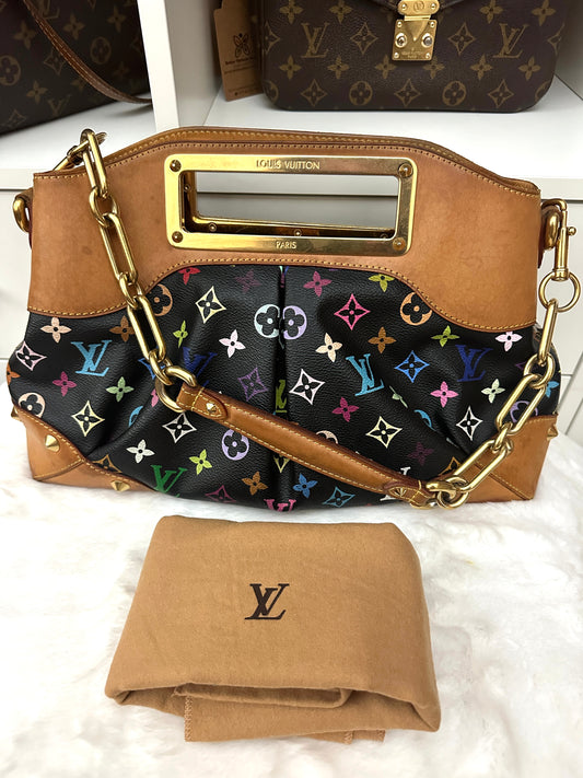 PRELOVED LOUIS VUITTON X TAKASHI MURAKAMI 
BLack Multicolor Monograme JUDY TR4101 rare 🩷