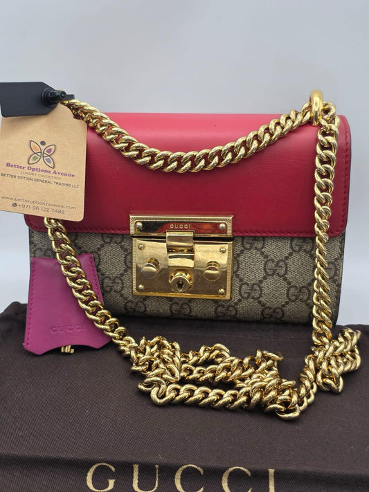 Pre-Owned Gucci Padlock GG Supreme Shoulder Bag