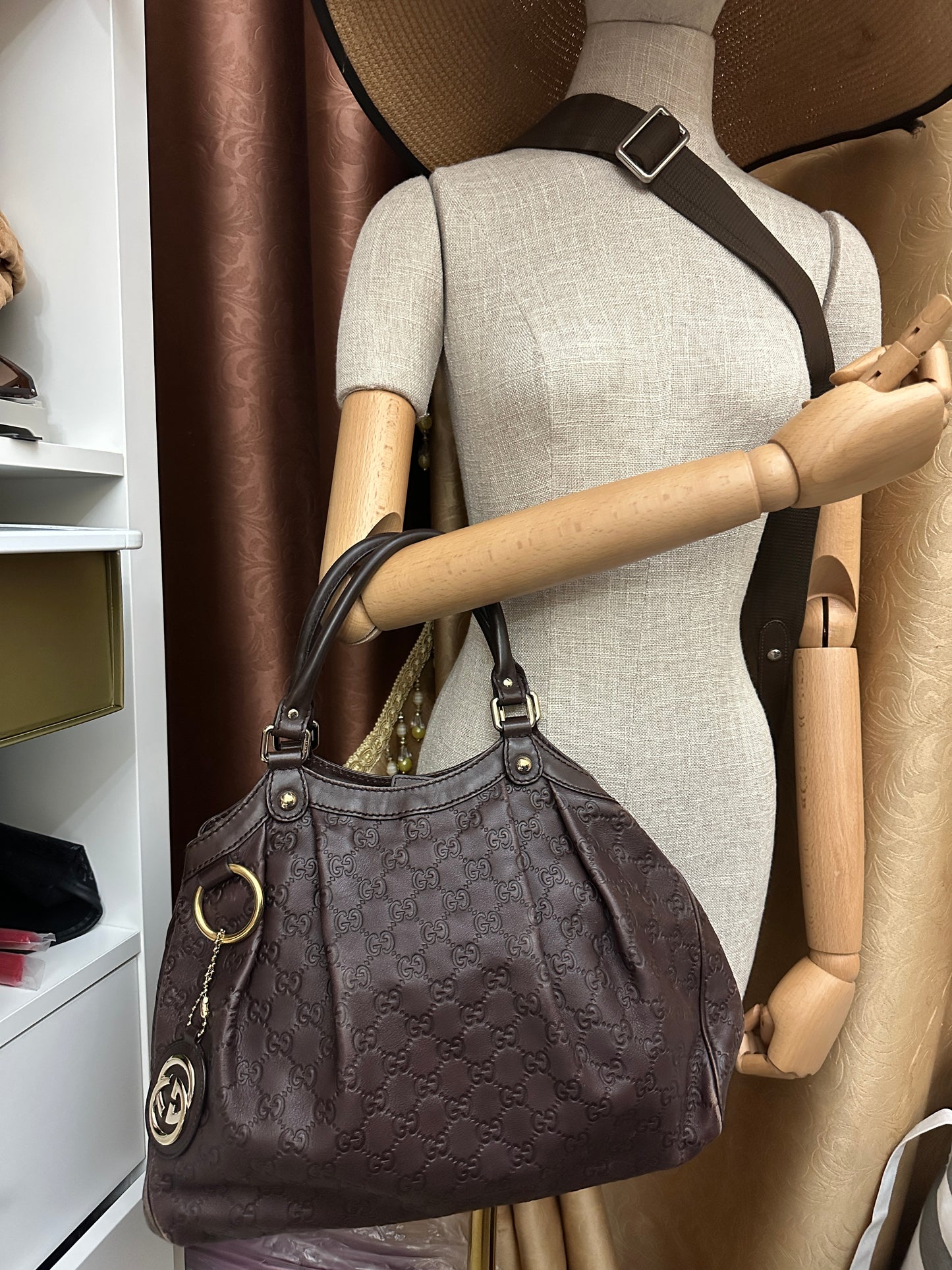 PRELOVED Gucci Dark Brown Guccissima Leather Sukey Tote