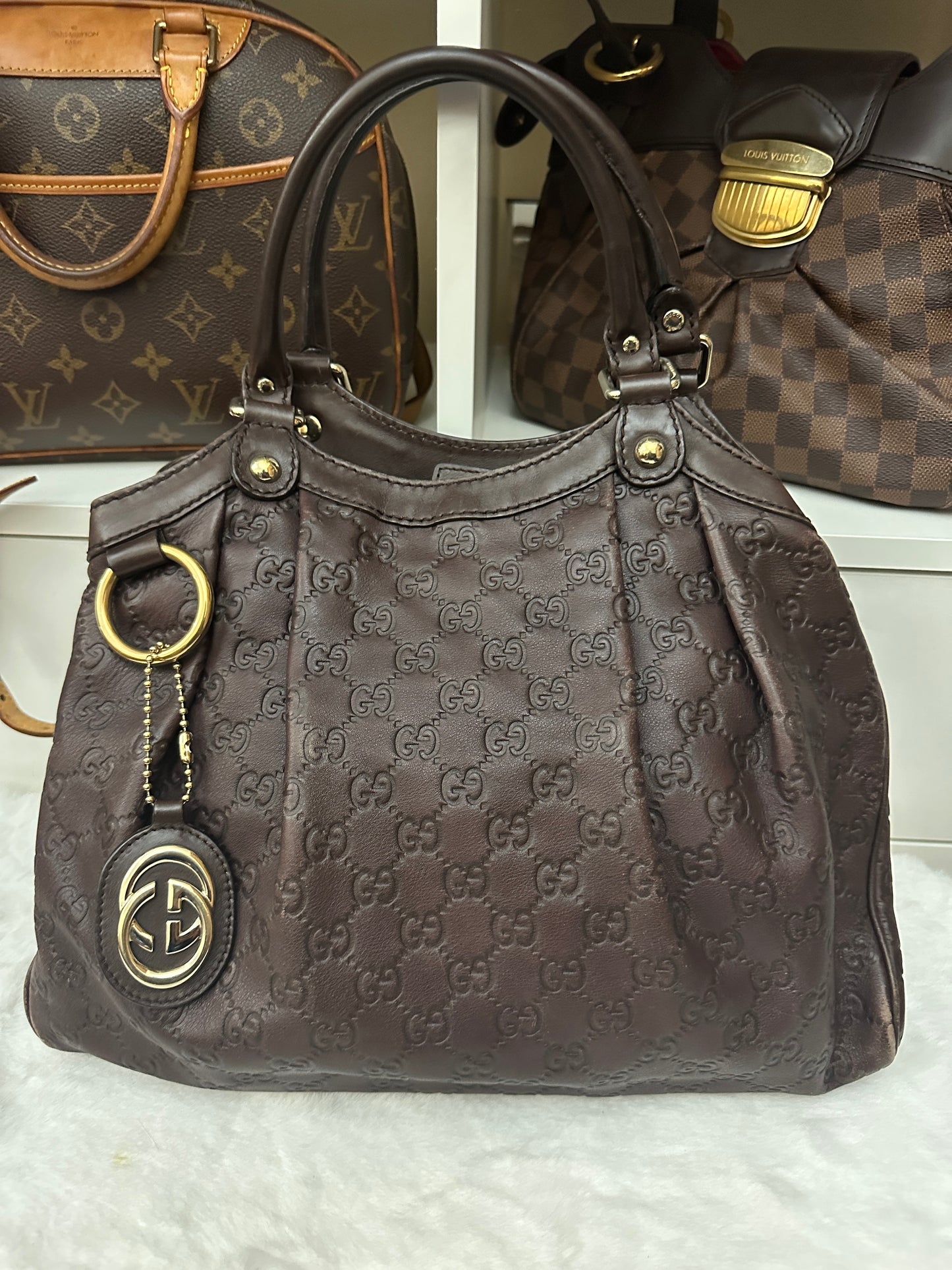 PRELOVED Gucci Dark Brown Guccissima Leather Sukey Tote