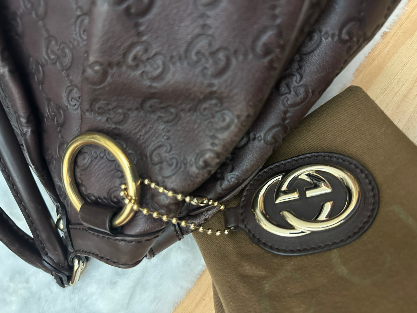 PRELOVED Gucci Dark Brown Guccissima Leather Sukey Tote