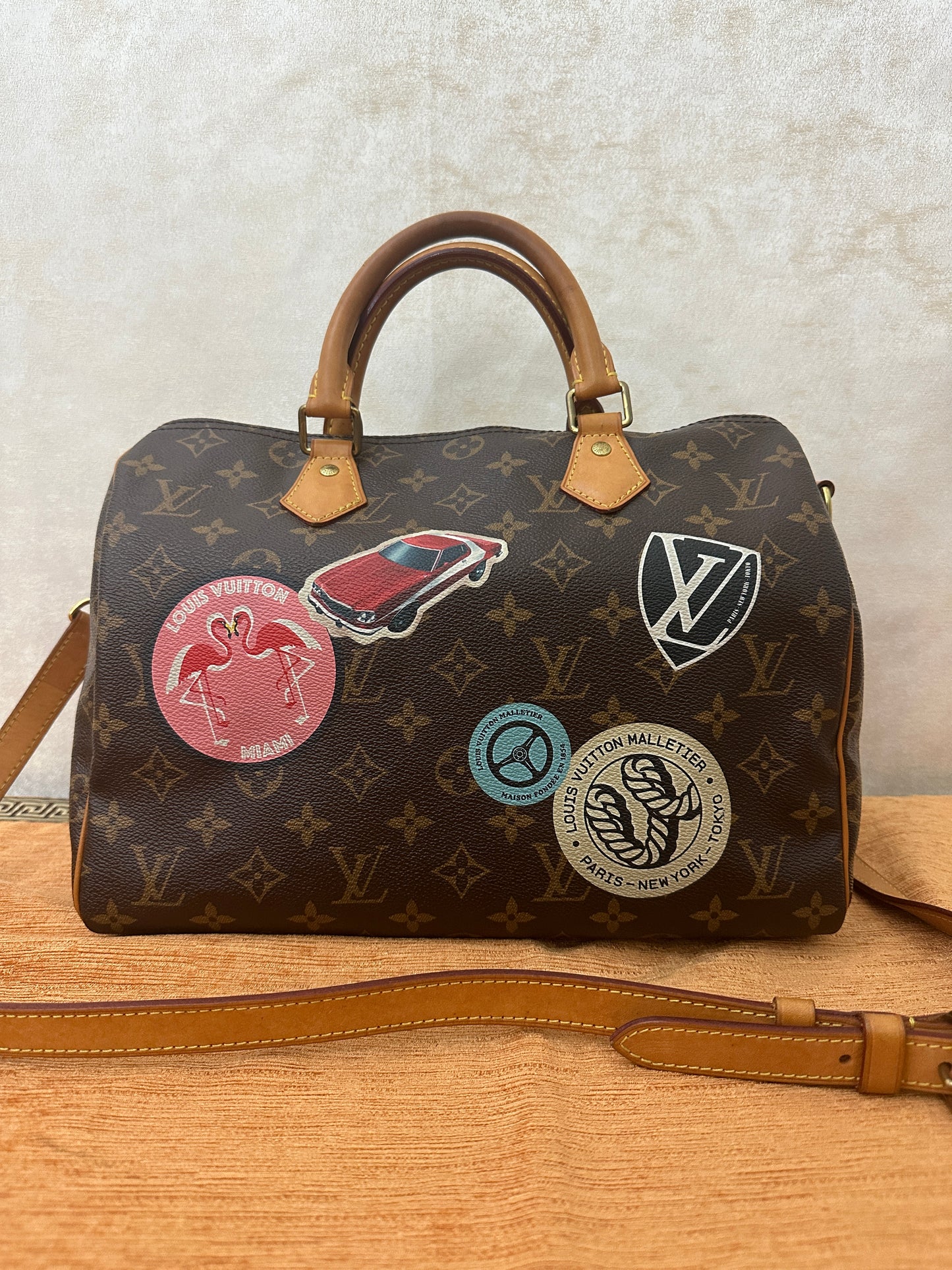 PRELOVED Louis Vuitton Monogram Canvas Limited Edition World Tour Speedy 30 Bandouliere SP3146